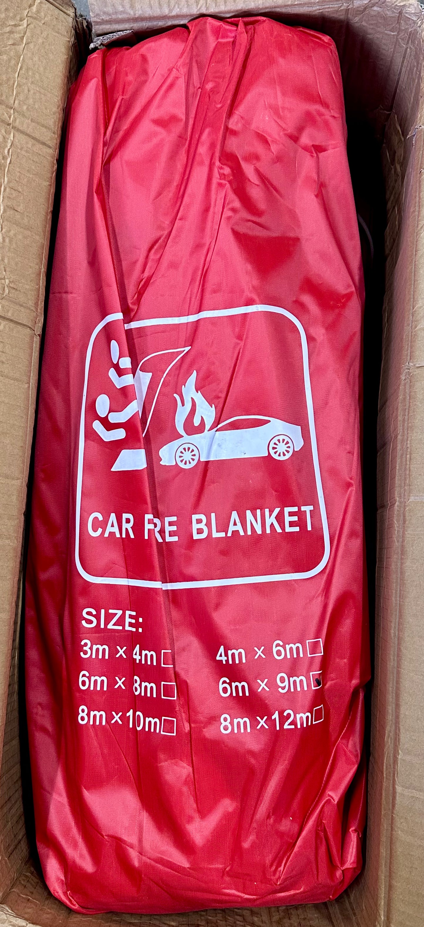 20ft x 30ft Car Fire Blanket for Electric & Gas Vehicles, 1100°C Reusable Emergency Fire Suppression Blanket, Large Double-Sided Silicone Survival Blankets for EV Battery & Engine Fires (R696)