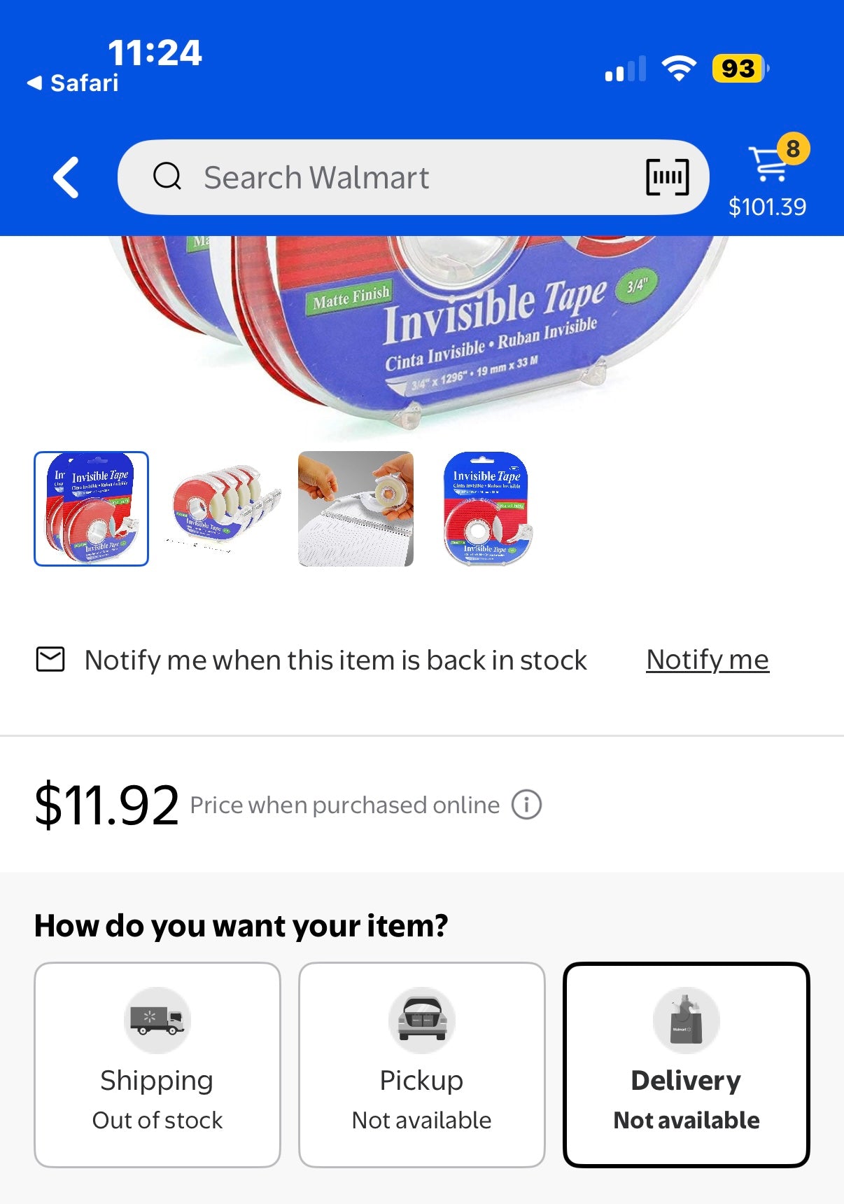 Invisible Tape with Dispenser 3/4" X 1296" Rolls with Matte Finish Resists Splitting & Tearing Ideal for Office, School, Home Everyday General Purpose use (Pack of 2) - by Emraw