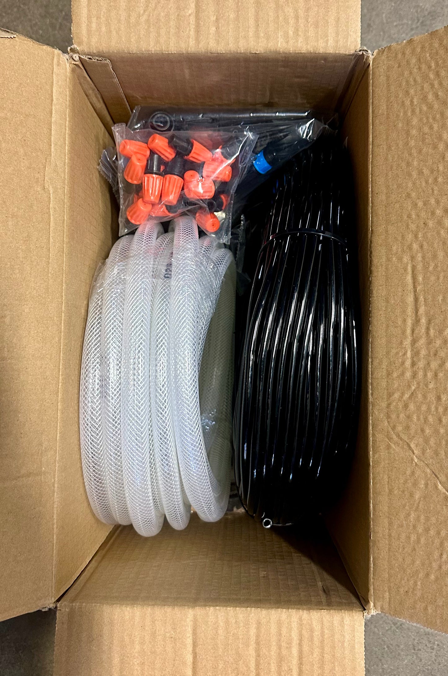 223FT Drip Irrigation System, 136Pcs Automatic Garden Watering System with Adjustable Misting Nozzle Sprinkler, 1/4 inch 1/2 inch Blank Distribution Tubing Watering Drip Kit for Patio, Lawn (223FT)