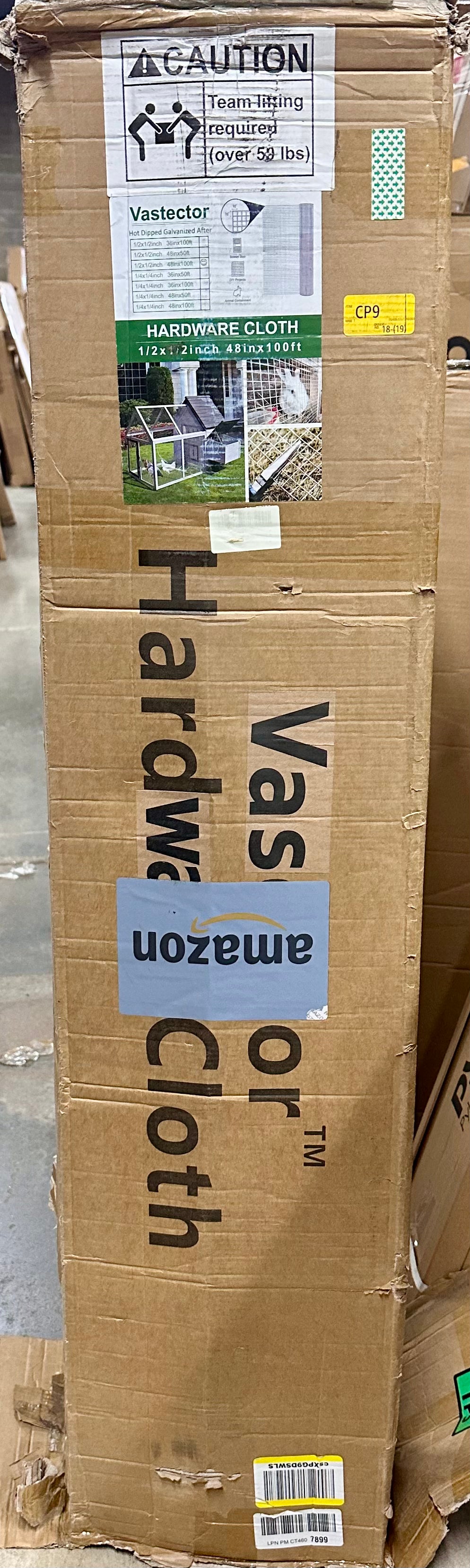 Hardware Cloth 1/2 inch 48 in x 100 Ft 19 Gauge - Welded Wire Fence Roll, Garden Fencing, Rodent Wire, DIY projects (G884)