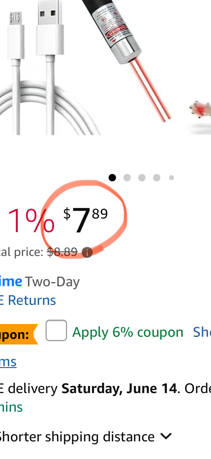 Laser Pointer for Cats Dogs Rechargeable Cat Laser Toys Interactive Cat Toys for Indoor Pet Toys Laser Presentation Remotes Red Light (1 PCS Pack Red Light, USB Rechargeable)