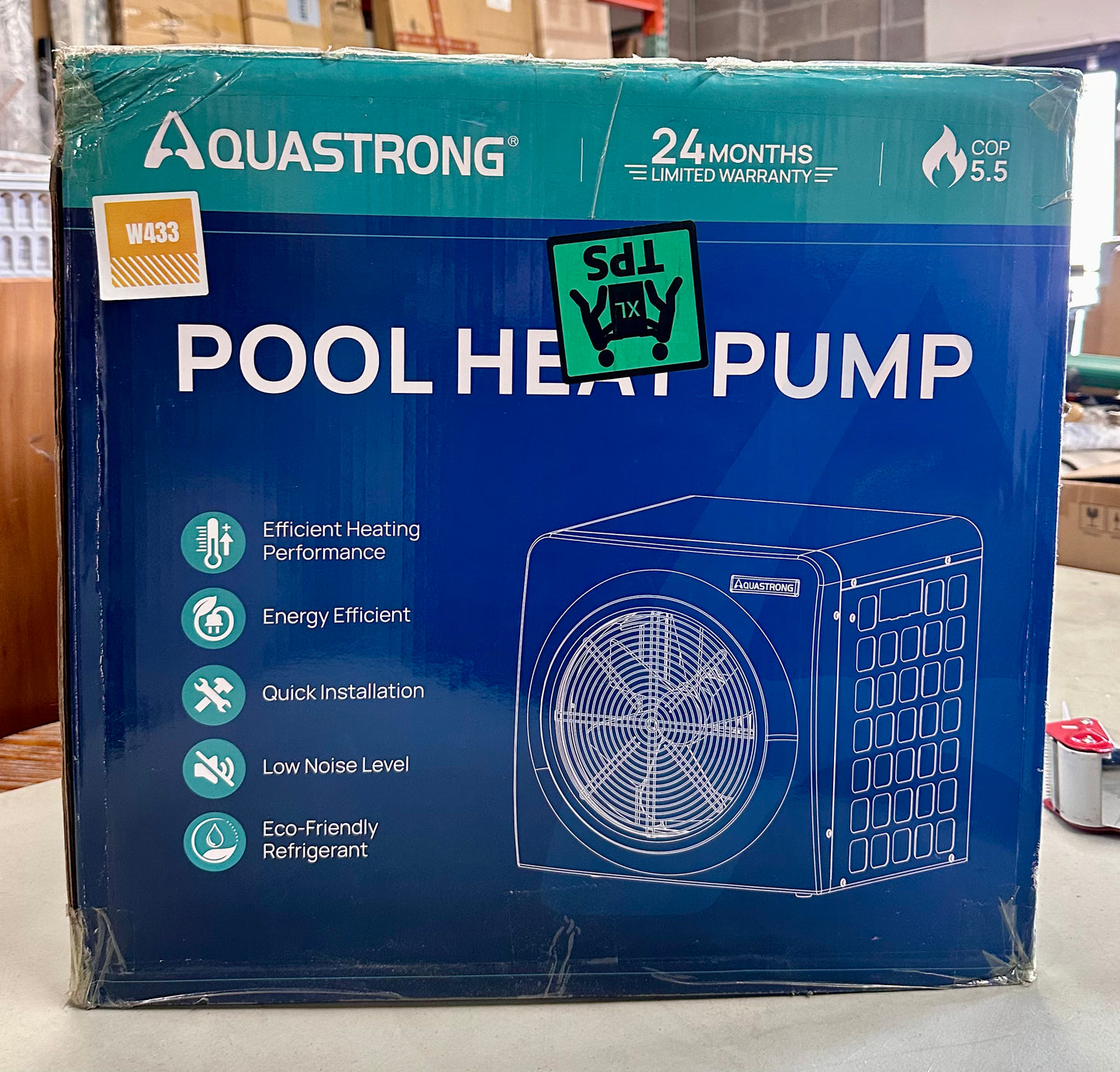 HEX012 12,000 BTU Heat Pump For 3,000 Gallons Pools 120V (W433)