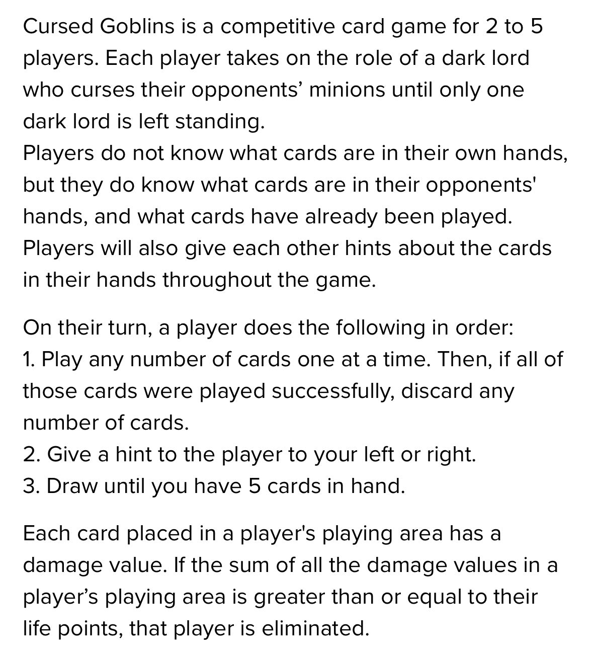 Goblin Box Games Cursed Goblins