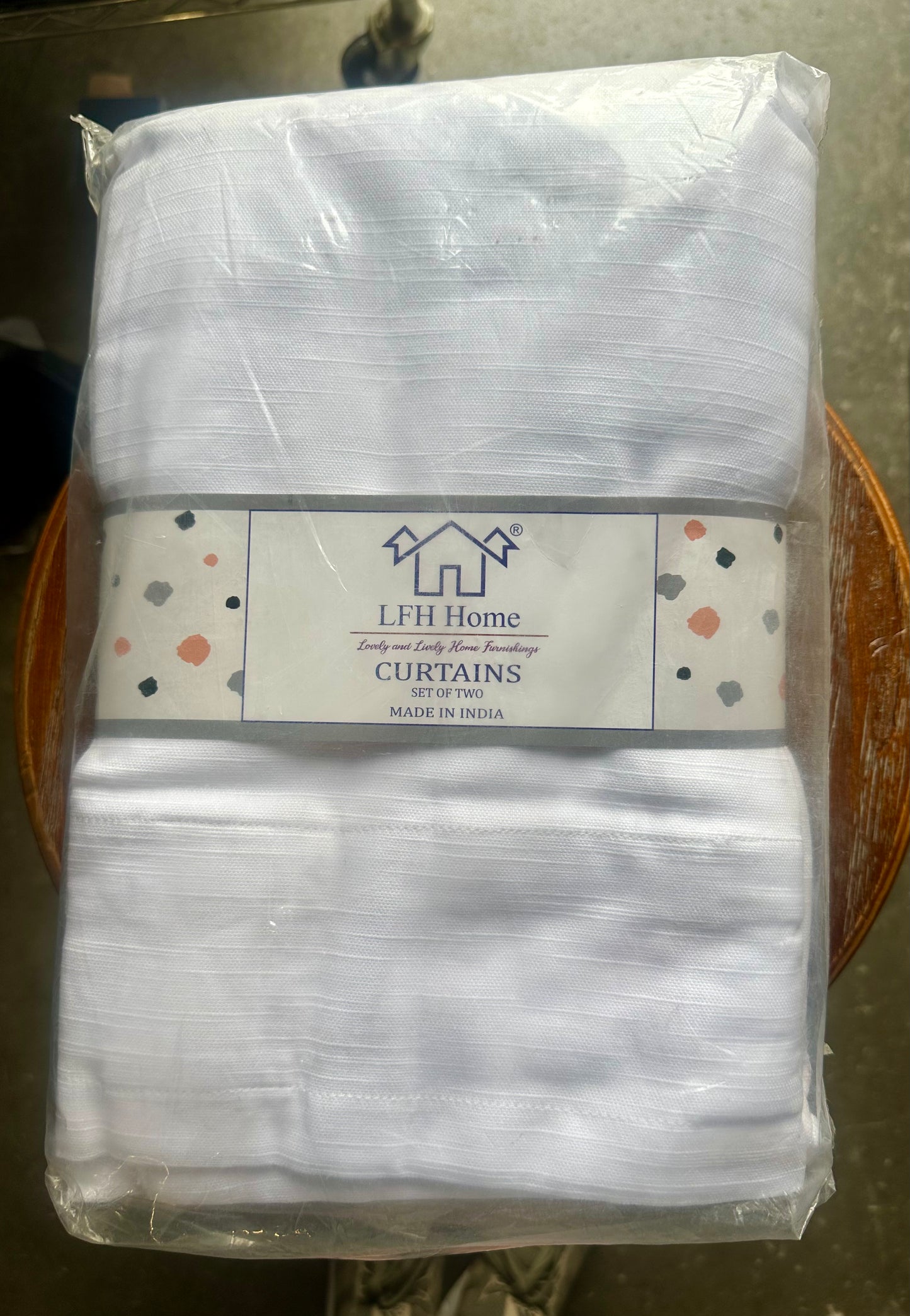 LFH Home White Cotton Curtains For Living Room, Light Filtering Slub Duck Weave Window Panels, Easy to Hang, Soft Textured Privacy Drapes, 50x84 Inch - 2 Panels