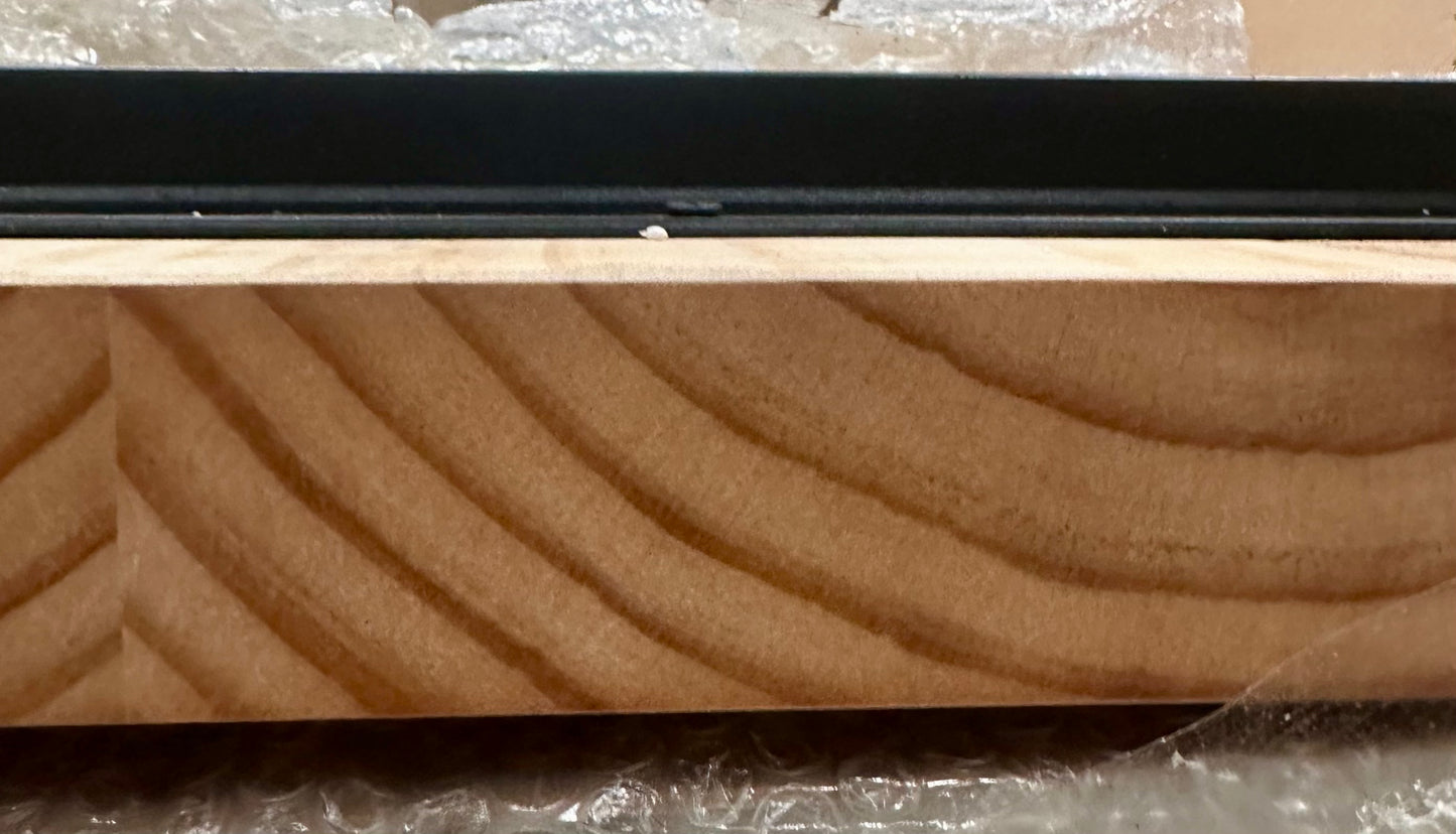 Stylish Modern Minimalist Solid Wood Dining Table with Sturdy Metal Base – Easy Assembly, Versatile Design for Dining Rooms, Living Rooms, and Offices (L1194)