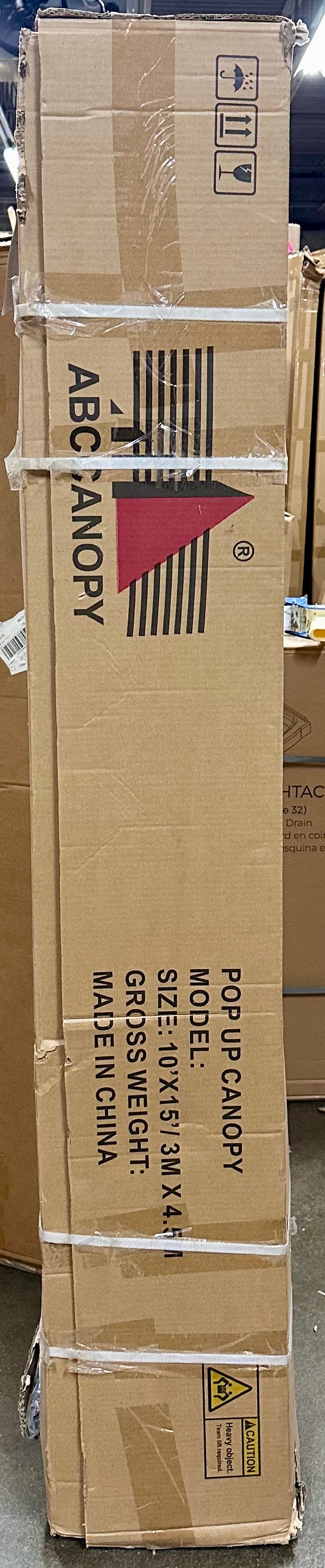 ABCCANOPY Heavy Duty Easy Pop up Canopy Tent with Sidewalls 10x15, Black (G1011)