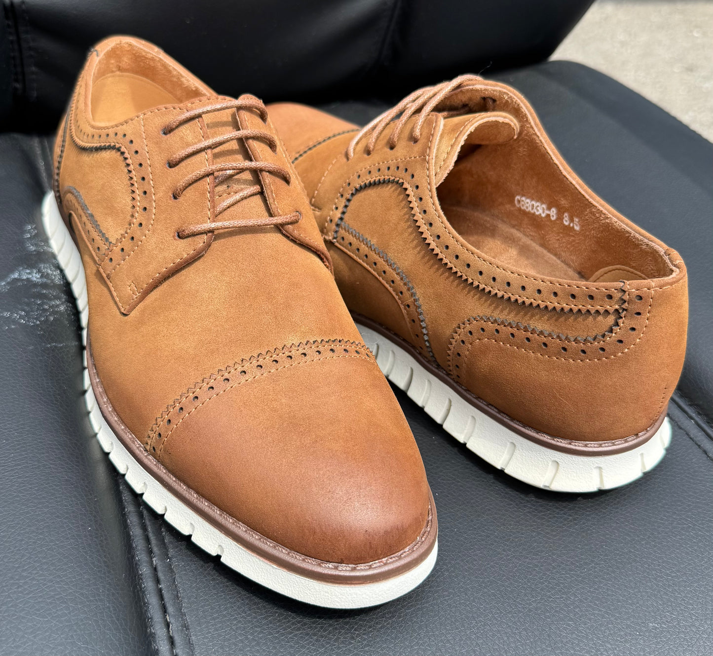 Men’s Oxford Dress Shoes Brown Size 8.5