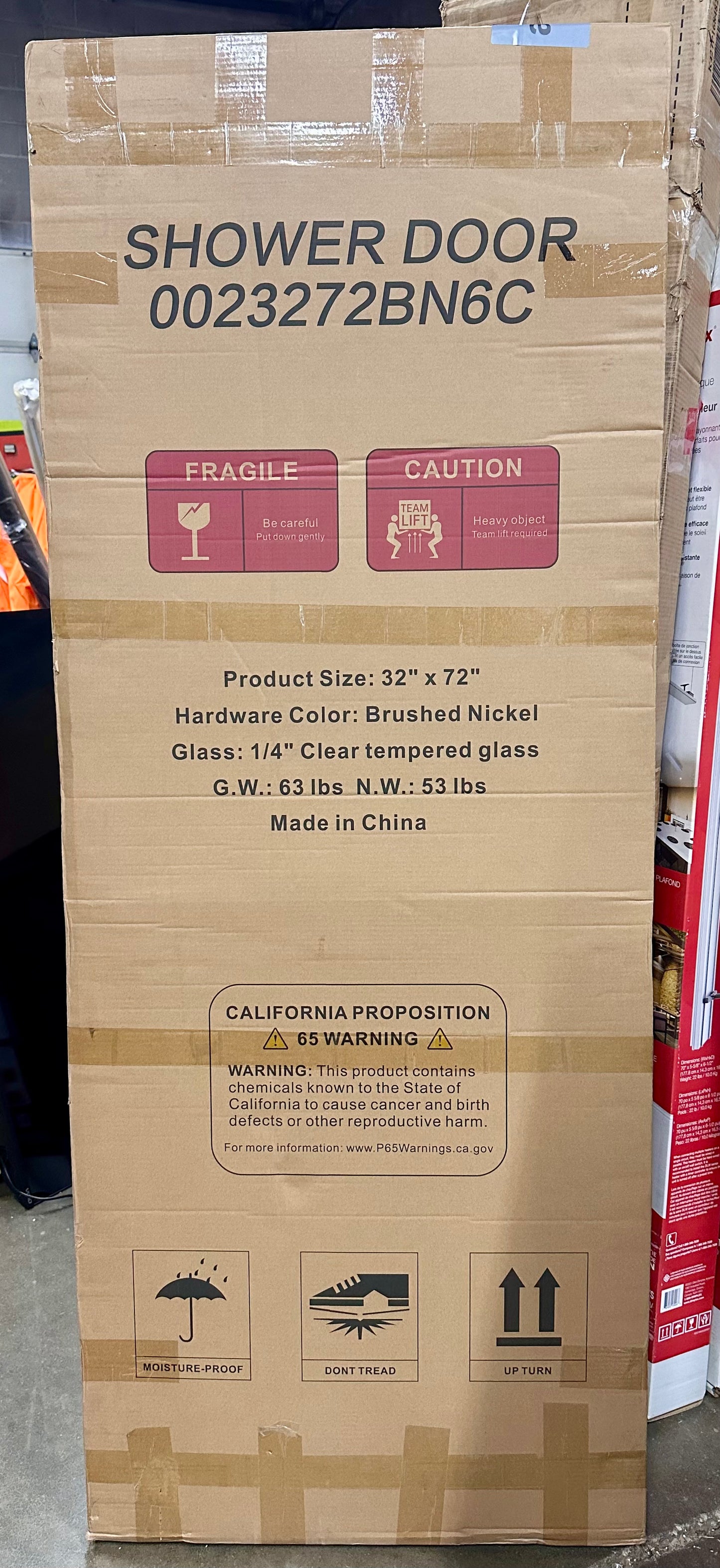 Royal Guard Pivot Glass Shower Door, Semi-Frameless Pivot Swing Glass Shower Door,with 1/4"(6mm) Clear SGCC Tempered Glass, Reversible Installation, 28-32" W x 72" H,Brush Nickel (B1118)