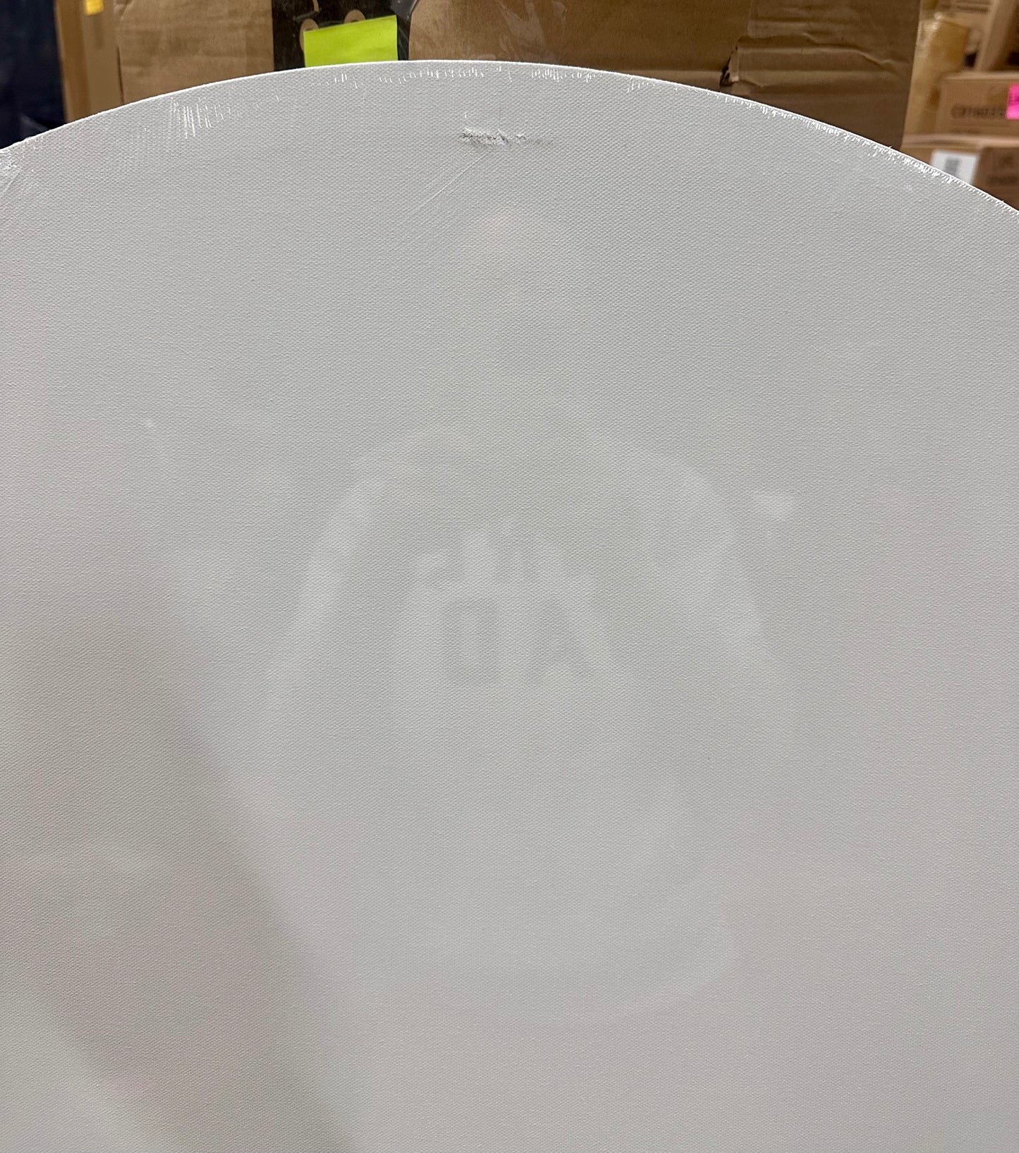 36” Diameter Round Gallery Depth 1-1/2" Profile Stretched Canvas - Acrylic Gesso Triple Primed 12-Ounce 100% Cotton Acid-Free, Stapled Back (O511)