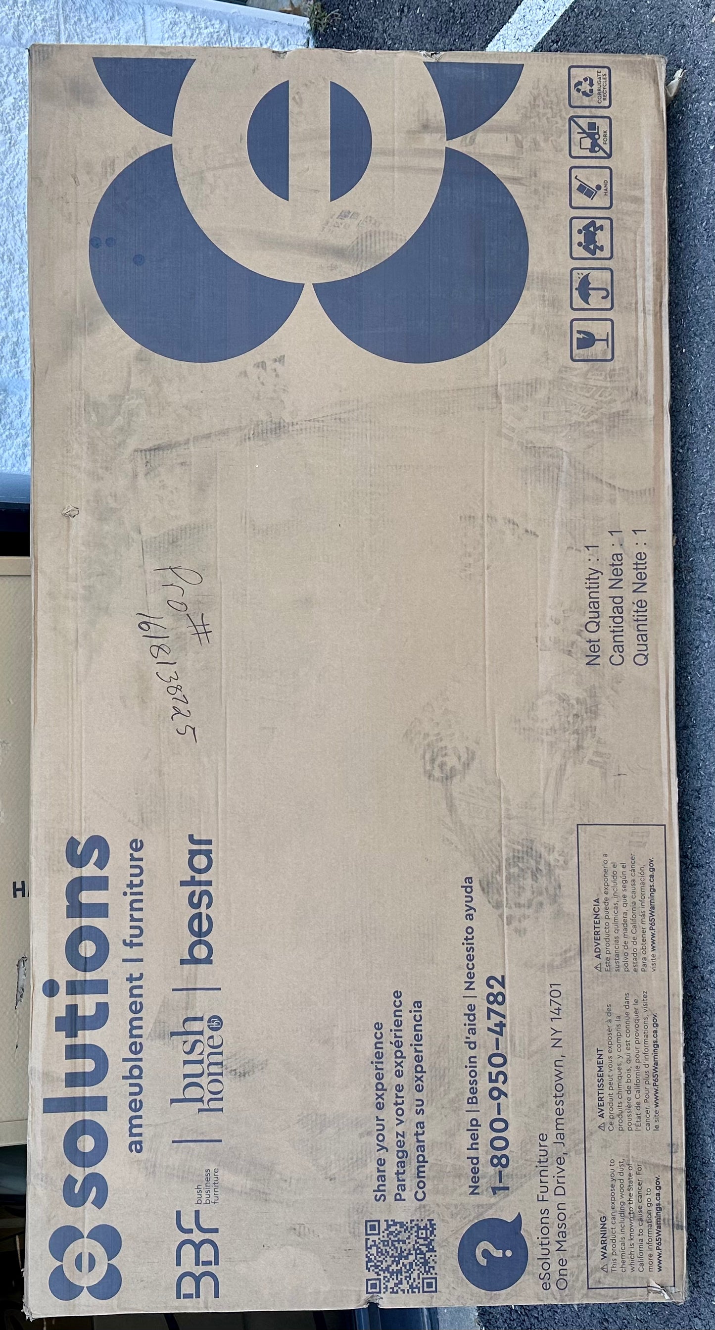 Bush Furniture Rectangular Dining Table, 67 inch Squire Trestle, Farmhouse Decor, Sterling Collection, Dark Brown (L1091)