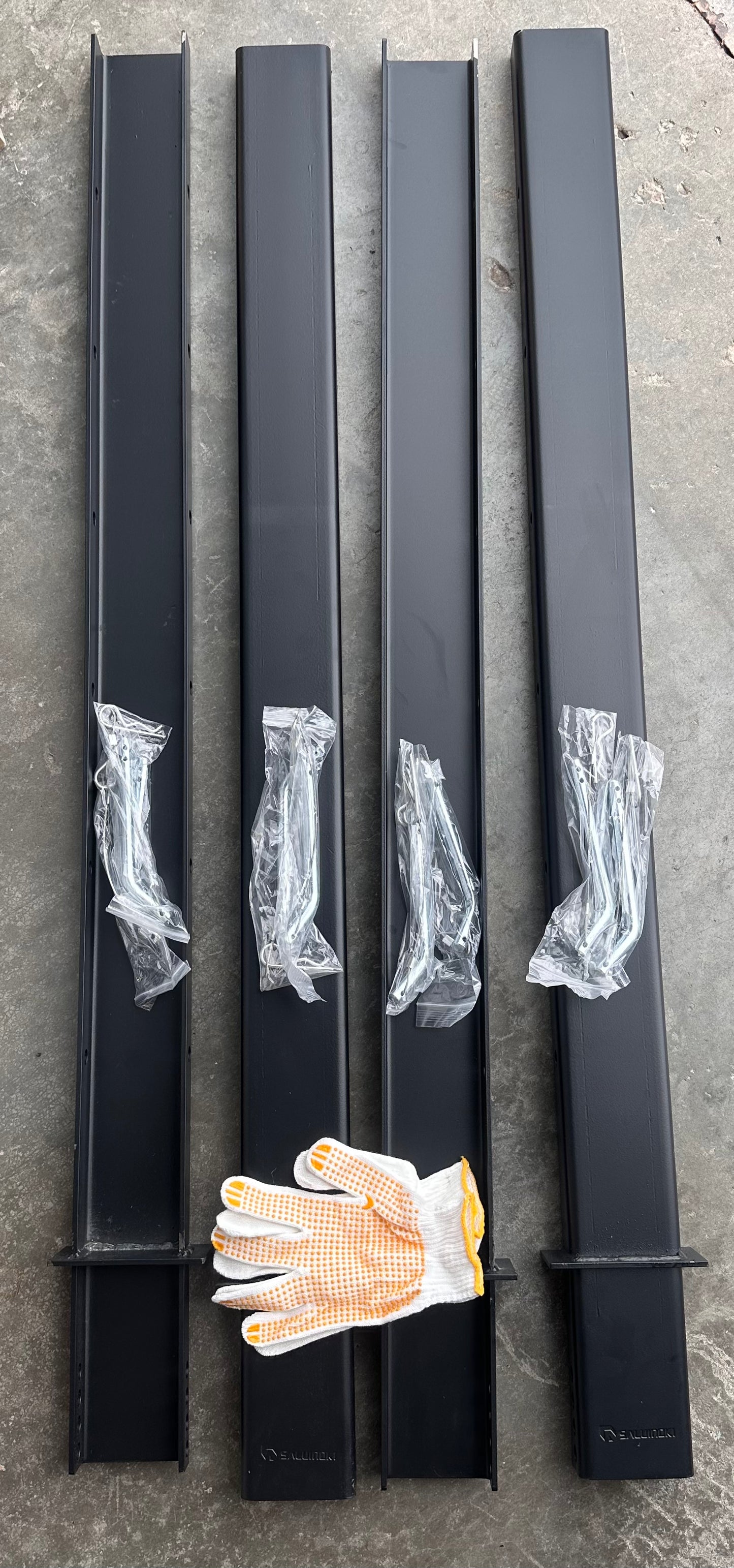 Heavy Duty 4 Pack 30" Adjustable C Channel Pipe Stakes for Flatbed Trailer Hauler,Gooseneck Trailer Accessories, Trailer Stake Side Rail (G825)
