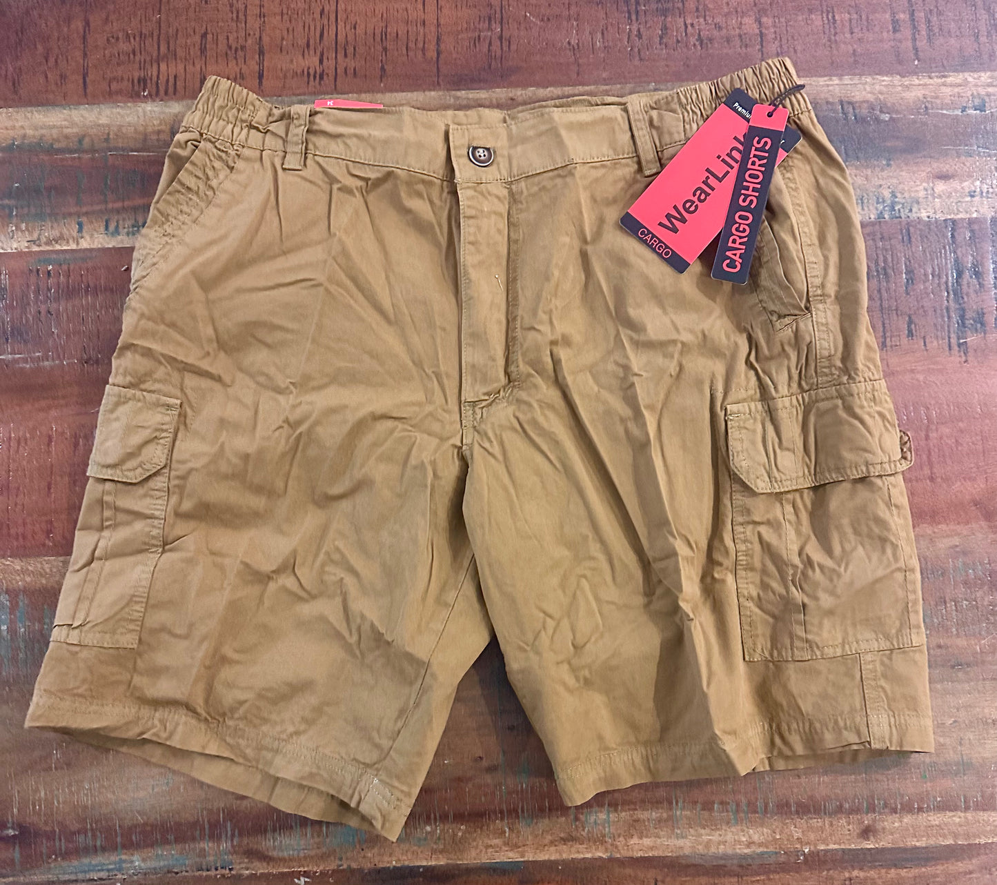 Men's Cargo Shorts 6 Pockets Cotton Shorts Work Casual Hiking Shorts (Size 34)