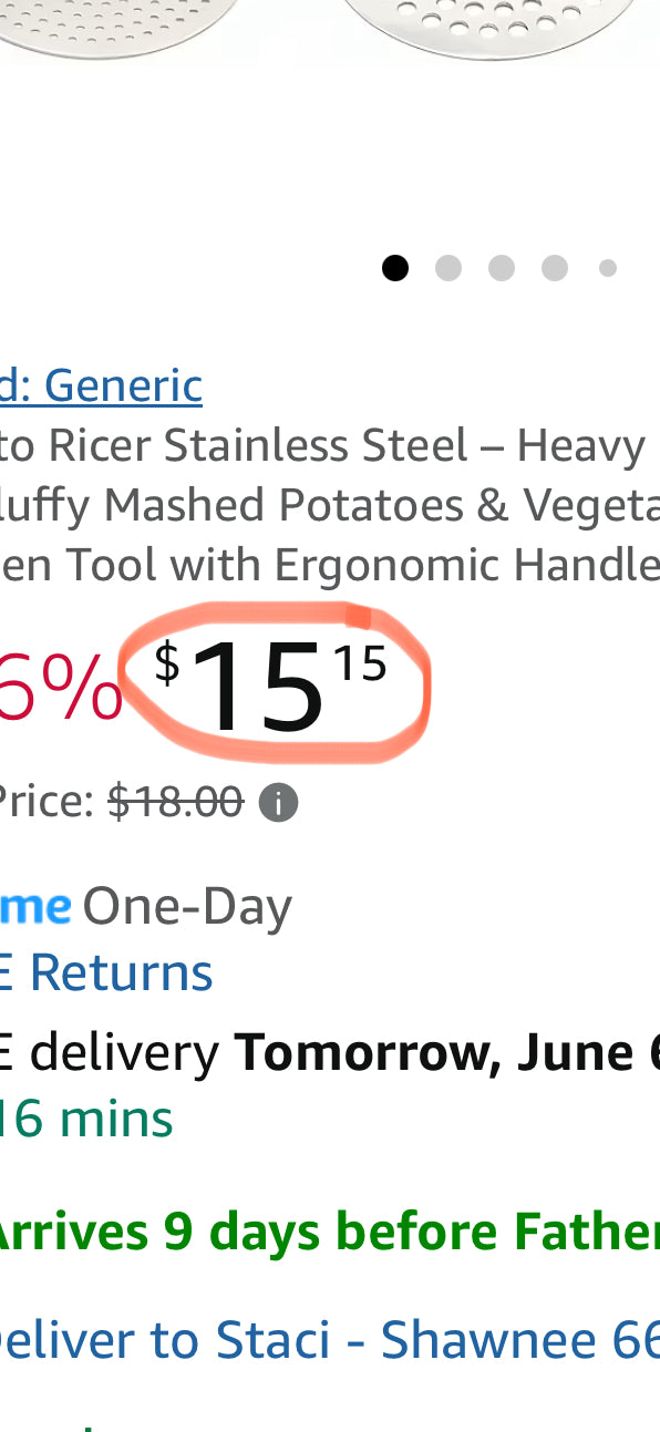 Stainless Steel Potato Ricer Masher with 3 Removable and Interchangeable Discs, Food Ricer, Fruit and Vegetables Press, Manual Masher Kitchen Tool