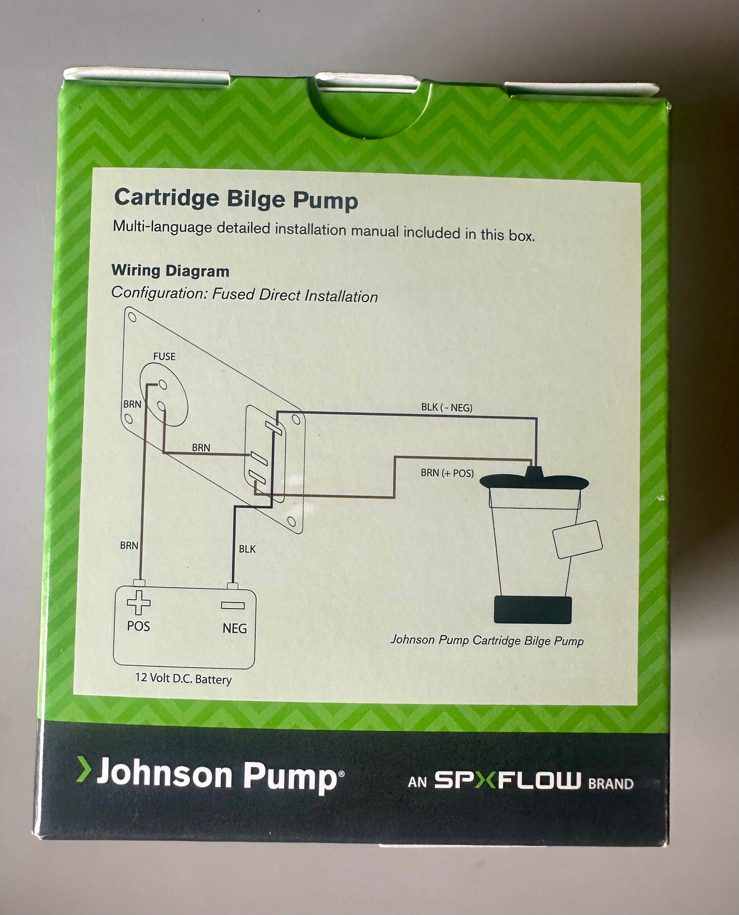 Johnson Pumps 32903 Cartridge Bilge Pump with Dura-Port - 1000 GPH, Black