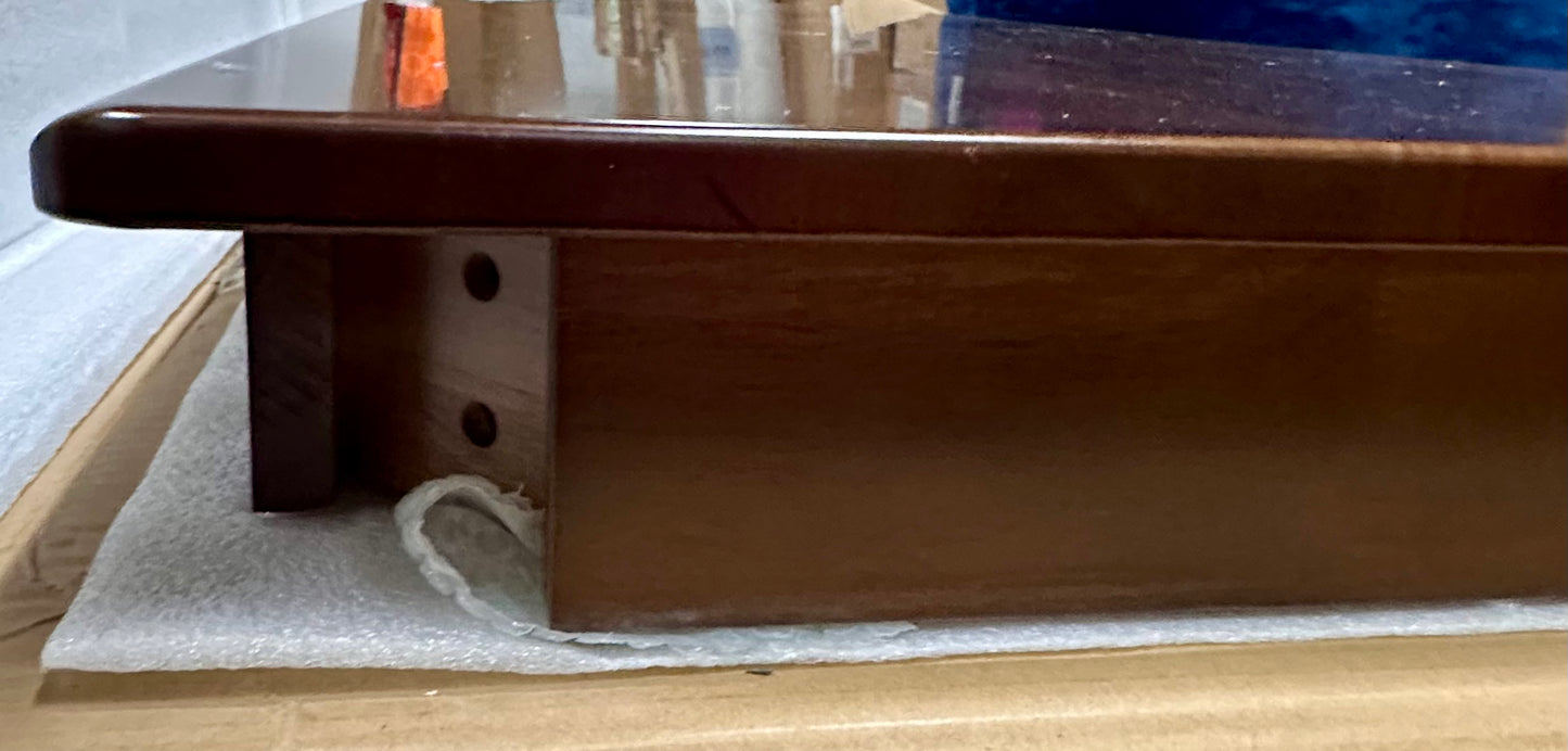 Solid Wood Desk with Drawers, Small Computer Desk for Small Spaces, Gaming Study Home Office Desks for Work, Student PC Desk for Bedroom, Escritorios para Cuartos (Walnut Color, 47inch) O472)