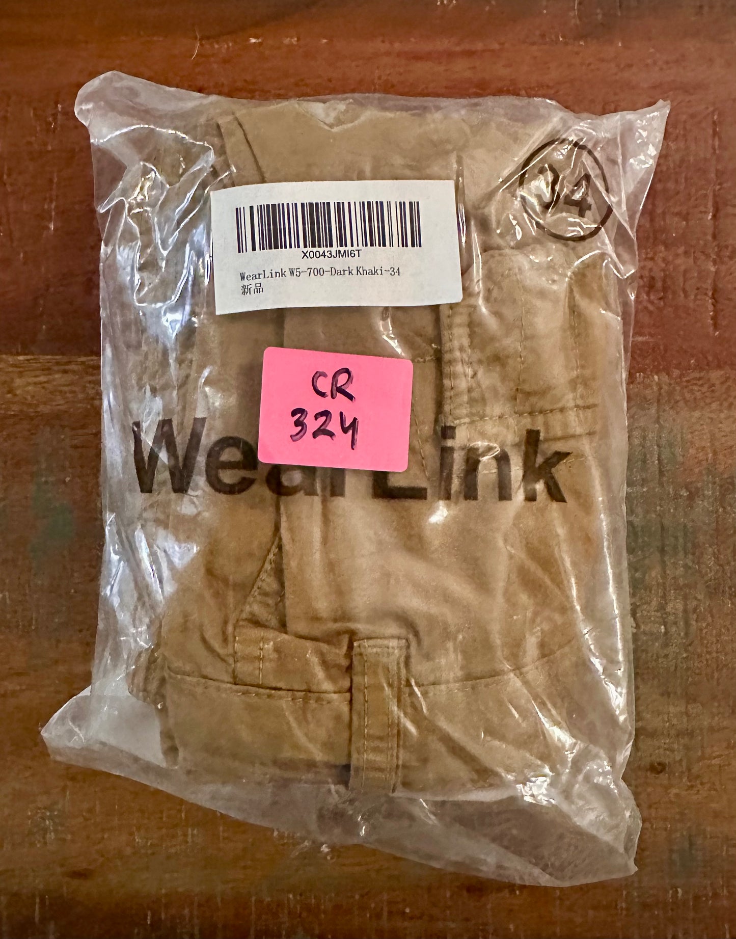 Men's Cargo Shorts 6 Pockets Cotton Shorts Work Casual Hiking Shorts (Size 34)