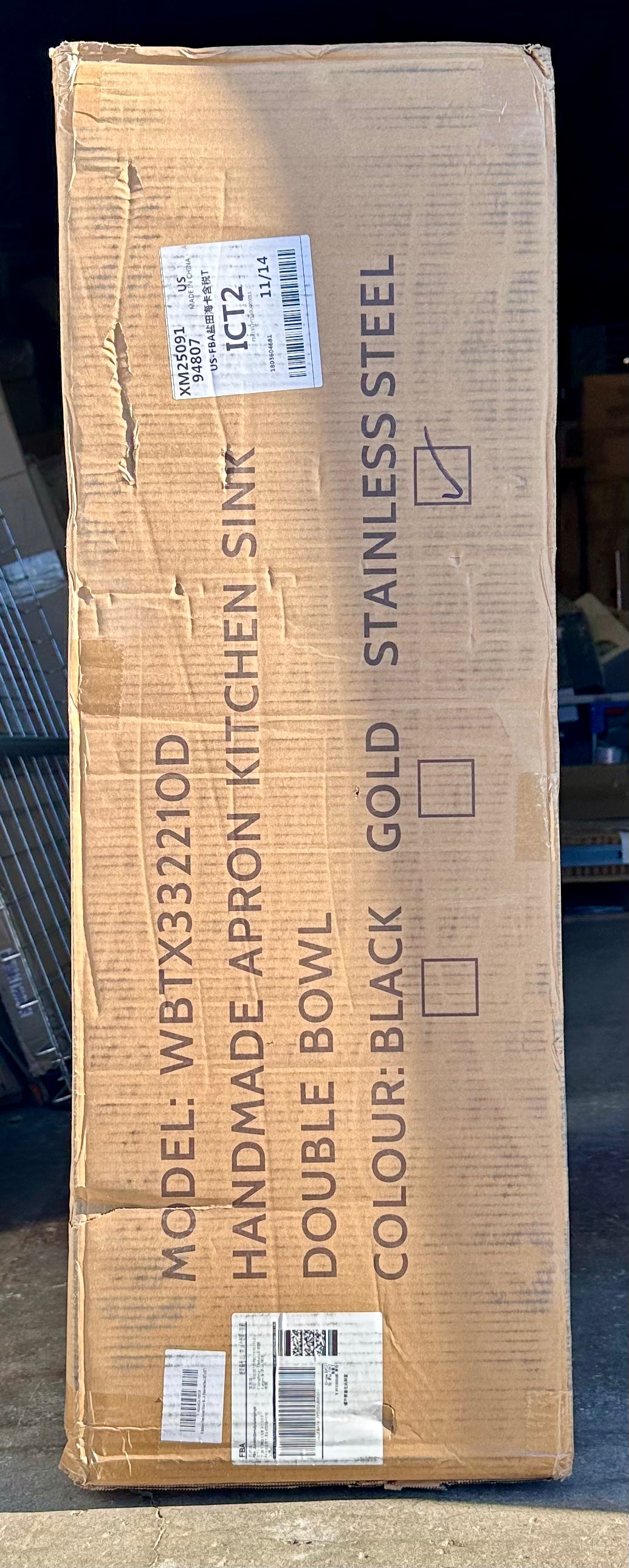 Farmhouse Sink, Undermount/Drop in, 33” Stainless Steel 16-Gauge Kitchen Sink, 50/50 Double Bowl Ledge Workstation, Handmade Farm Kitchen Sink with Accessories (33" x 22" x 10") (R749)