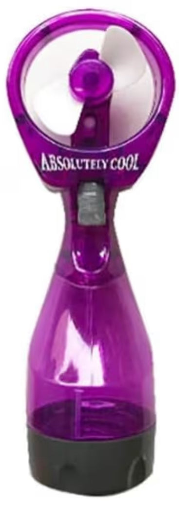 Deluxe Handheld Battery Powered Water Misting Fan (Purple)