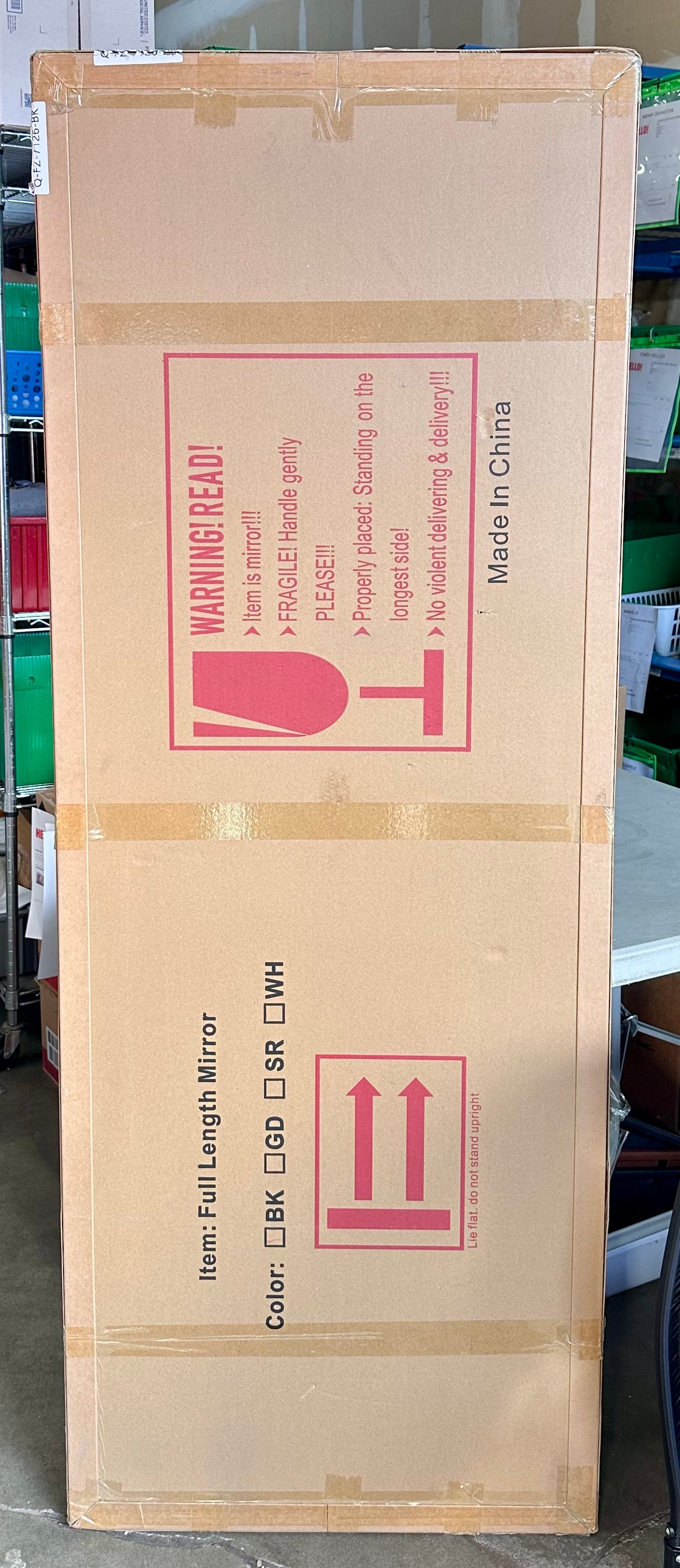 Antok Full Length Mirror, 71"x28" Floor Mirror with Stand, Hanging Mounted Mirrors for Bedroom, Living Room, Cloakroom, Dining Room, Black, Rect (M448)