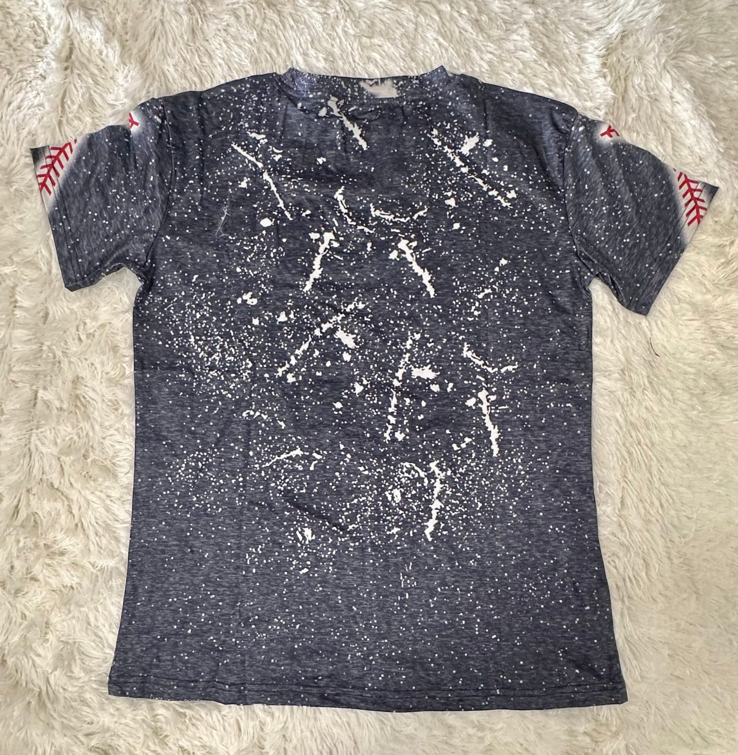 Bleached Baseball Grandma Tee, Distressed Sublimation (Size Women's Small)