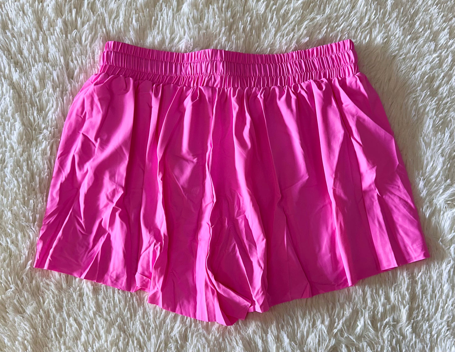 Flowy Running Shorts for Women. Workout,Gym Yoga, Butterfly Skirt with Pockets (Size Medium