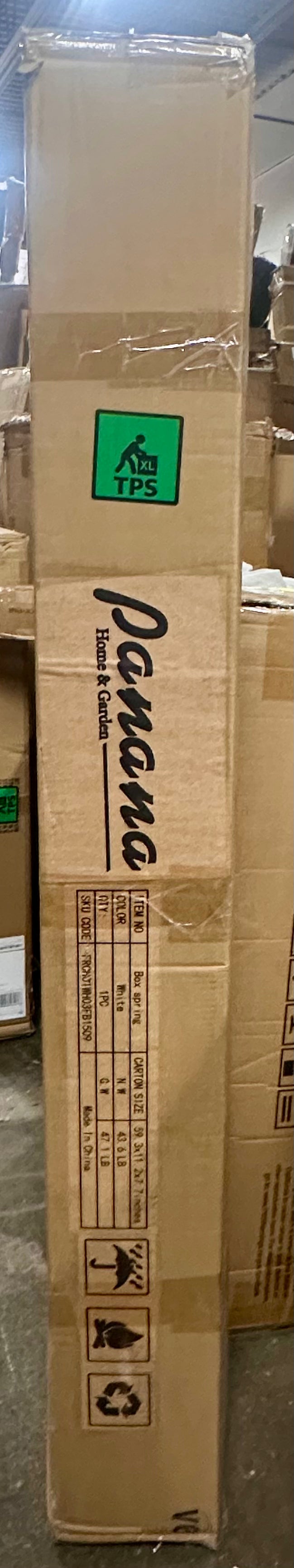 Panana 9 Inch Metal Box Spring Bed Base/Heavy Duty Steel With Fabric Cover/Mattress Foundation/Wooden Frame Easy Assembly, (B1129)