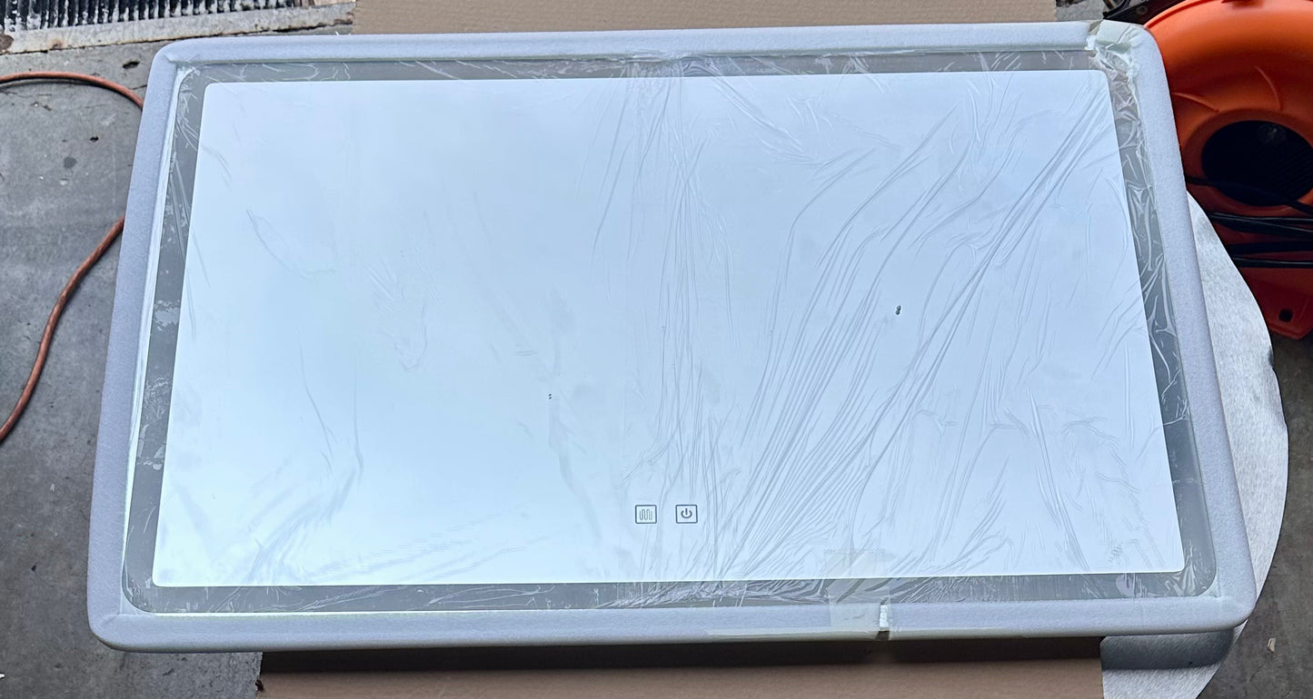 New - Front and Back Lit Rectangular LED Mirror, 3 Color Temps 3000K-6000K, defogger, 24”x36" (M337)