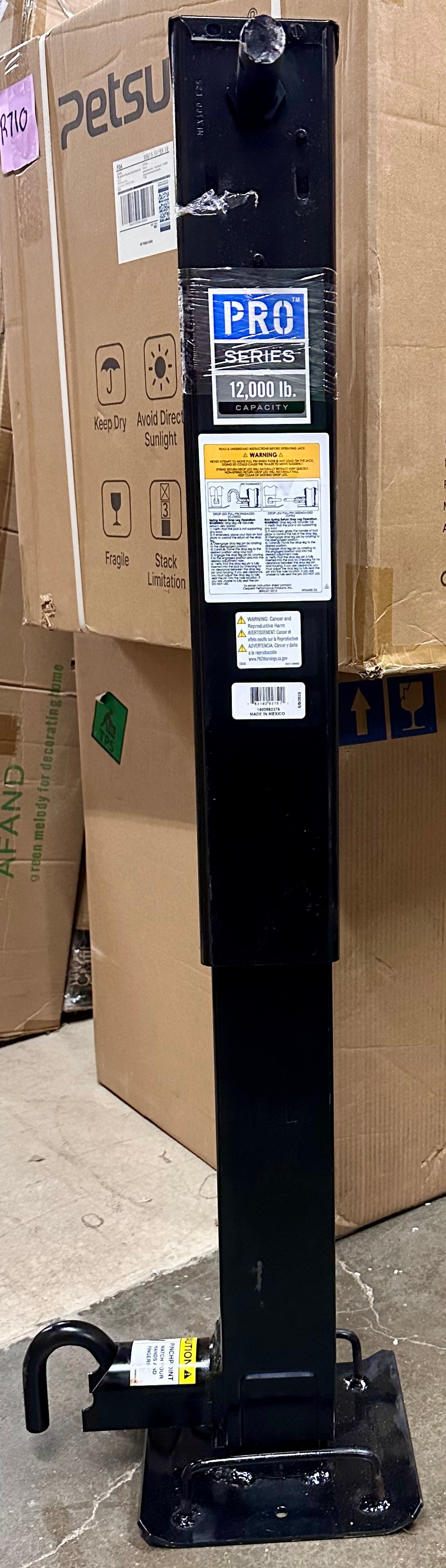 Reese Pro Series 1400980376 Square Trailer Jack, No Mount, 12,000 lbs. Support Capacity, Sidewind, Weld-On, 12-1/2 Inch Travel (G878)