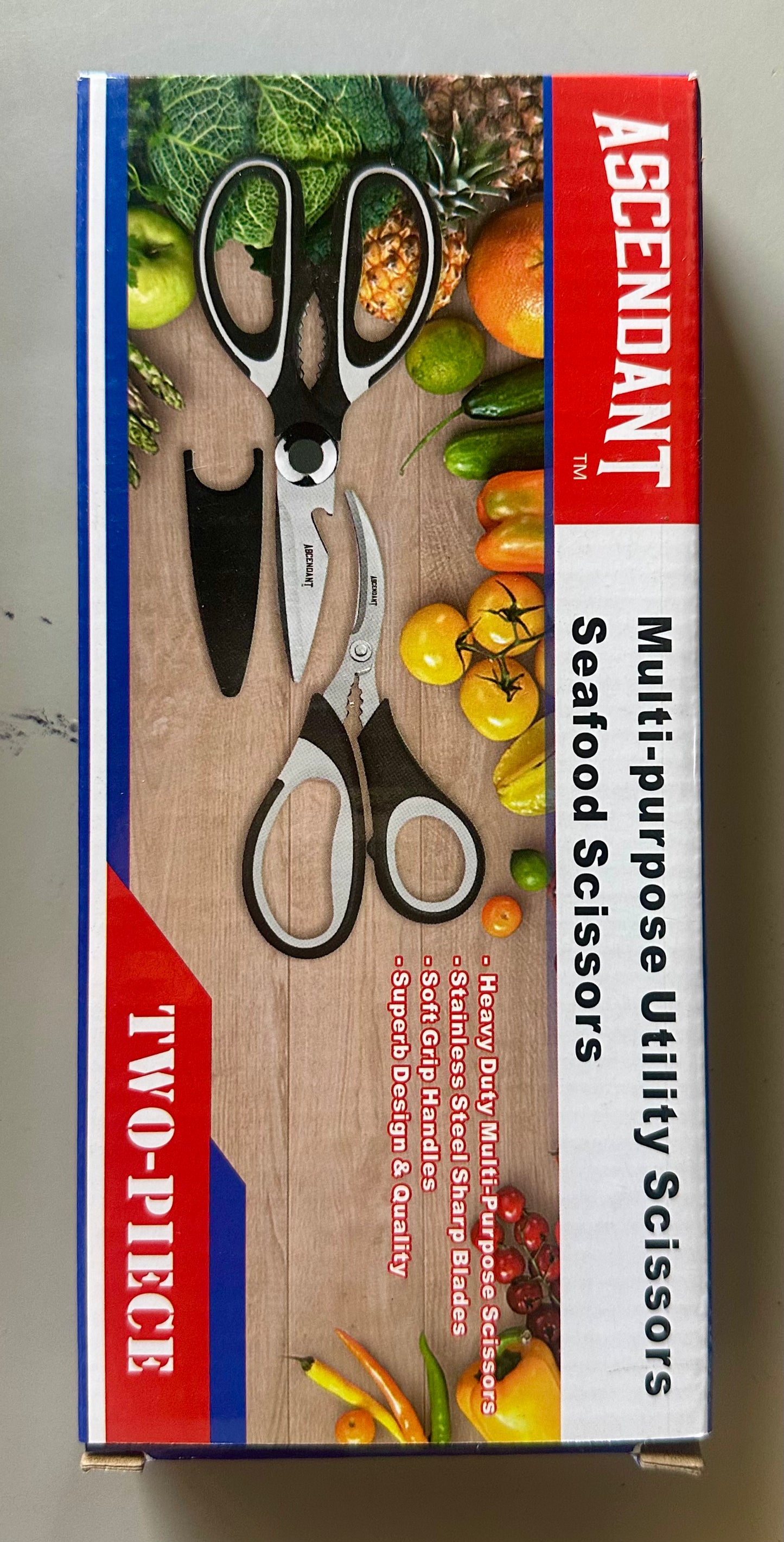Kitchen Shears Includes Seafood Scissors As a Bonus - Heavy Duty Utility Stainless Steel All Purpose Ultra Sharp Scissors for Food/Cooking