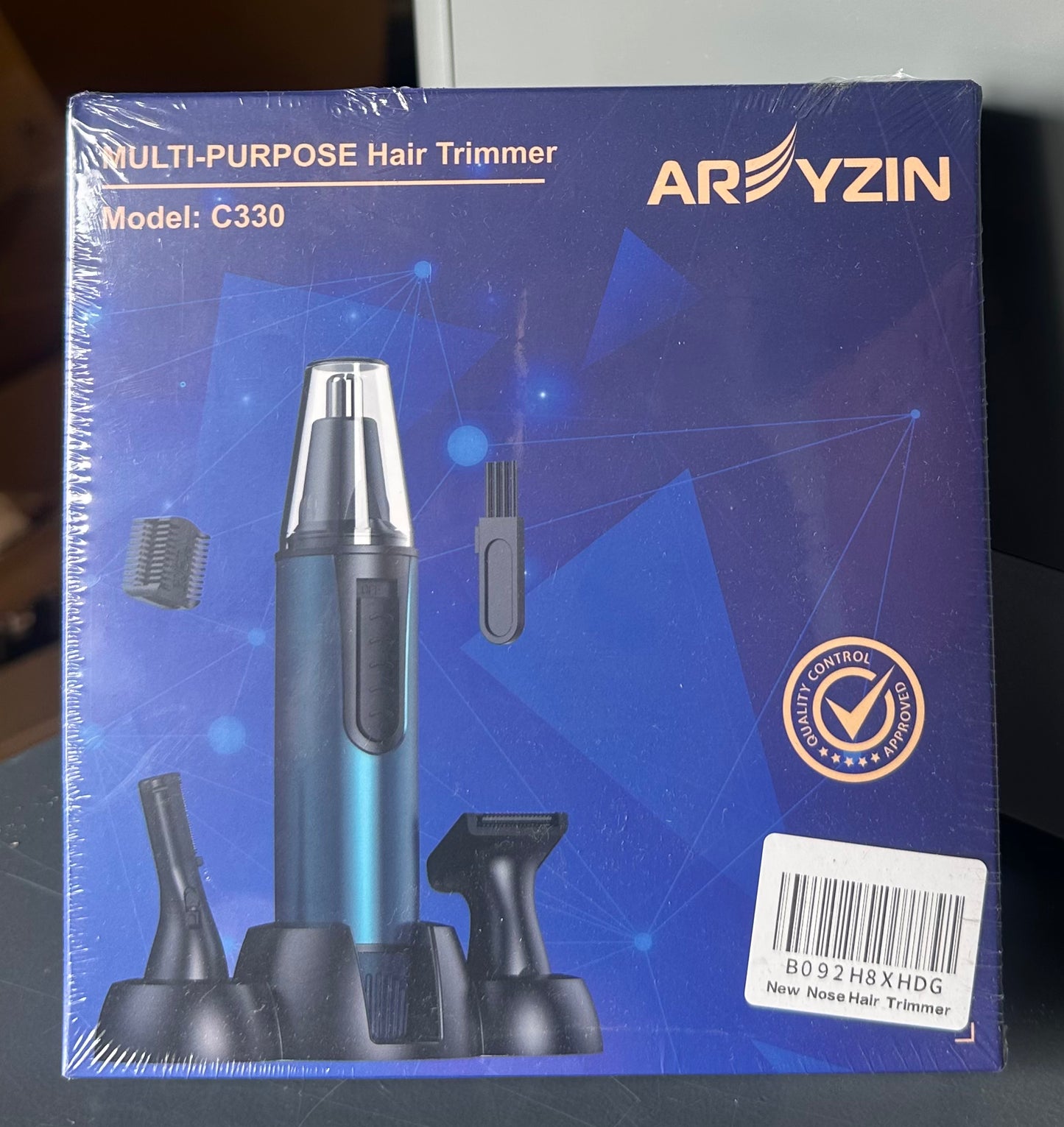 AREYZIN Nose Hair Trimmer, Professional 3 in 1 Painless Rechargeable Ear and Nose Trimmer, IPX7 Waterproof, Eyebrow, Facial, Body Grooming Kit, Dual Edge Blades