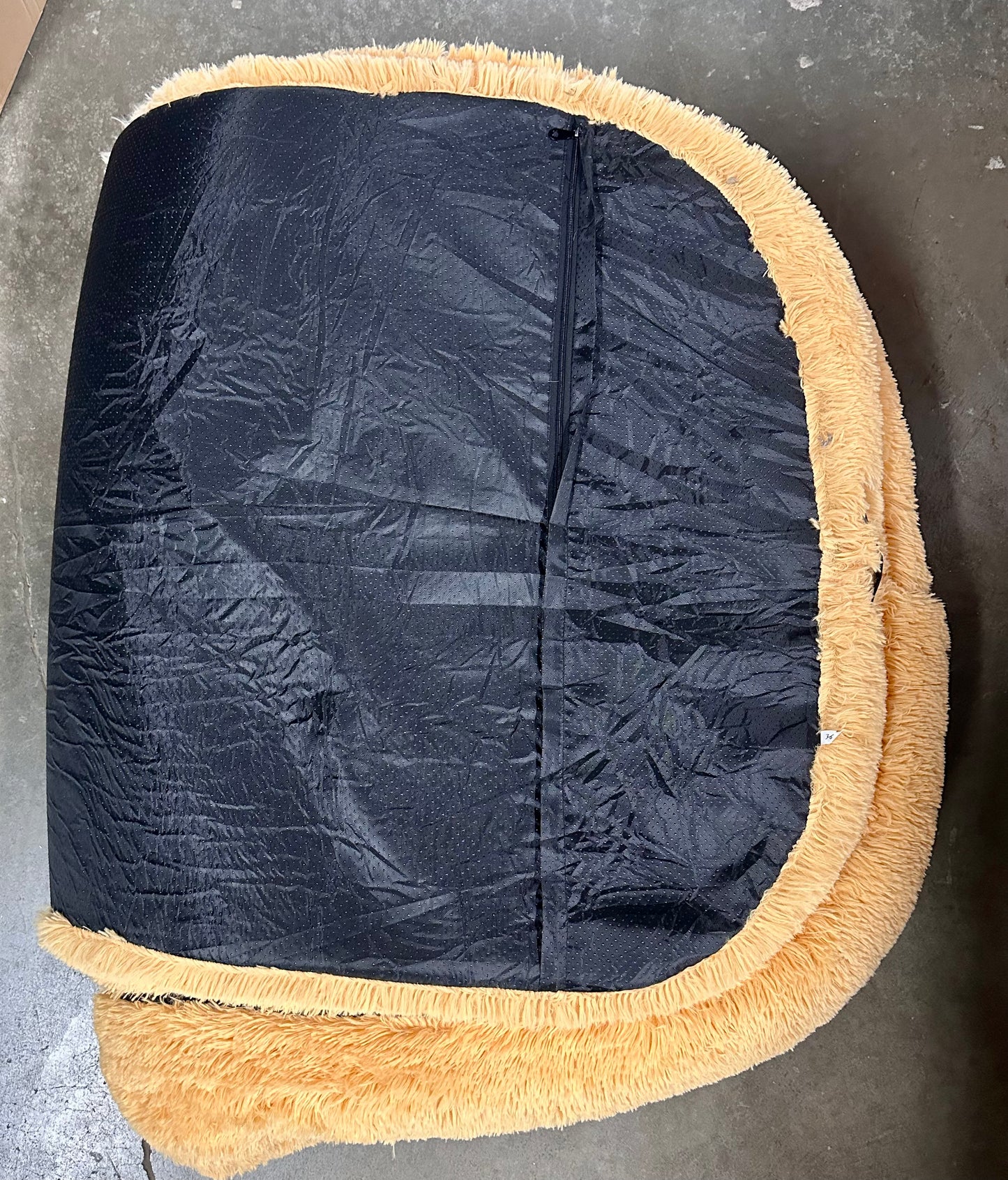 Human Dog Bed, 71"x45"x12" Fits You and Pets, Washable Faux Fur Pet Bed for People and Pets, Napping Orthopedic Dog Bed, Pumpkin (R608)
