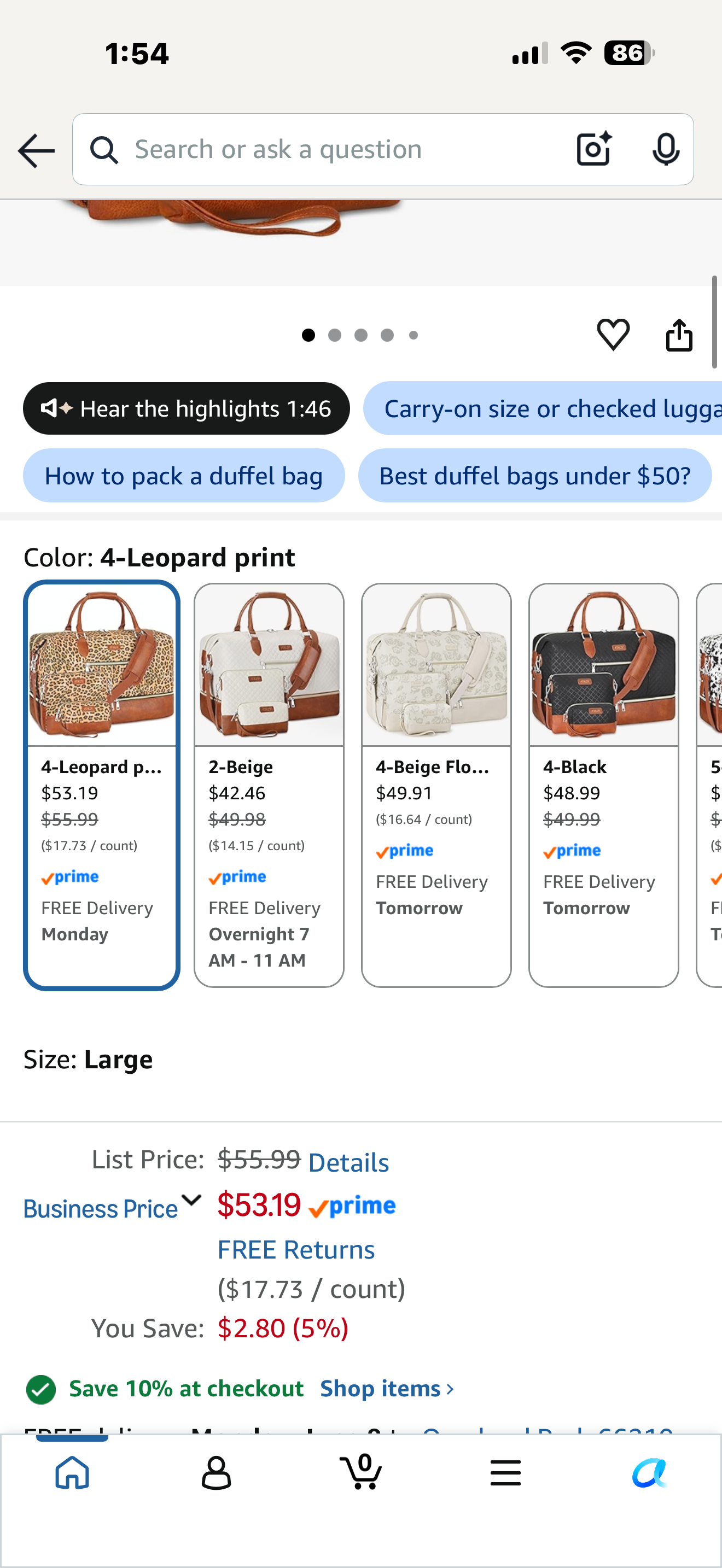 ITIEZY Weekender Overnight Bag for Women - Large Travel Duffel Bag with Shoe Compartment, Gym Duffel Bag Hospital Bag Carry On Tote Bags for Airplanes with Crossbody Bag Toiletry Bag 3Pcs Set