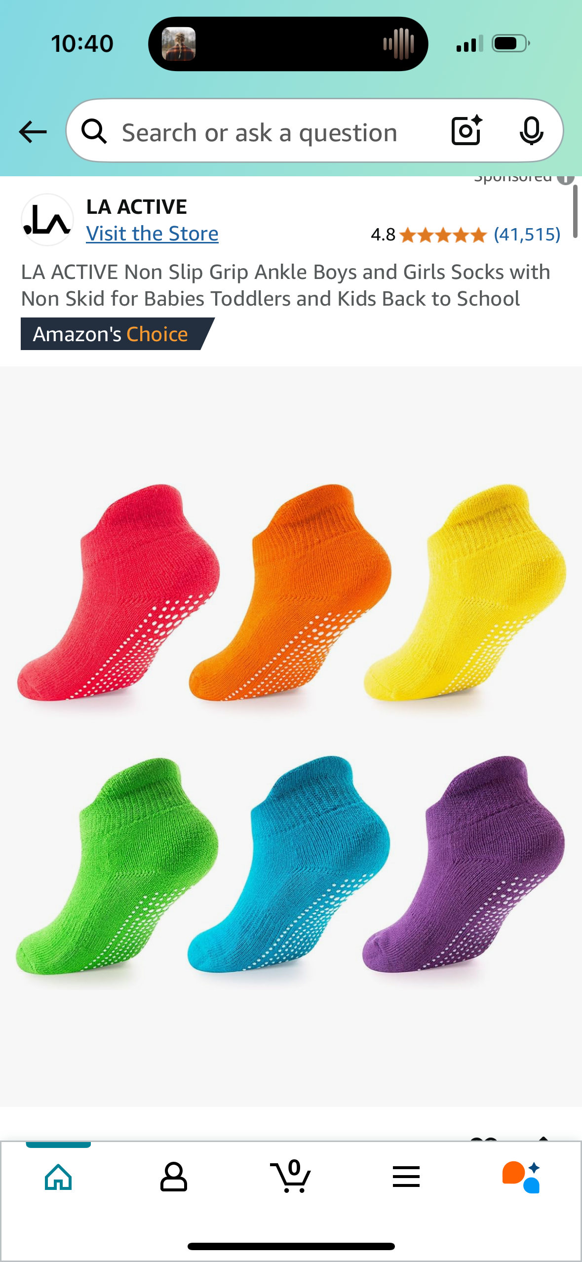 LA ACTIVE Non Slip Grip Ankle Boys and Girls Socks with Non Skid for Babies Toddlers and Kids Back to School