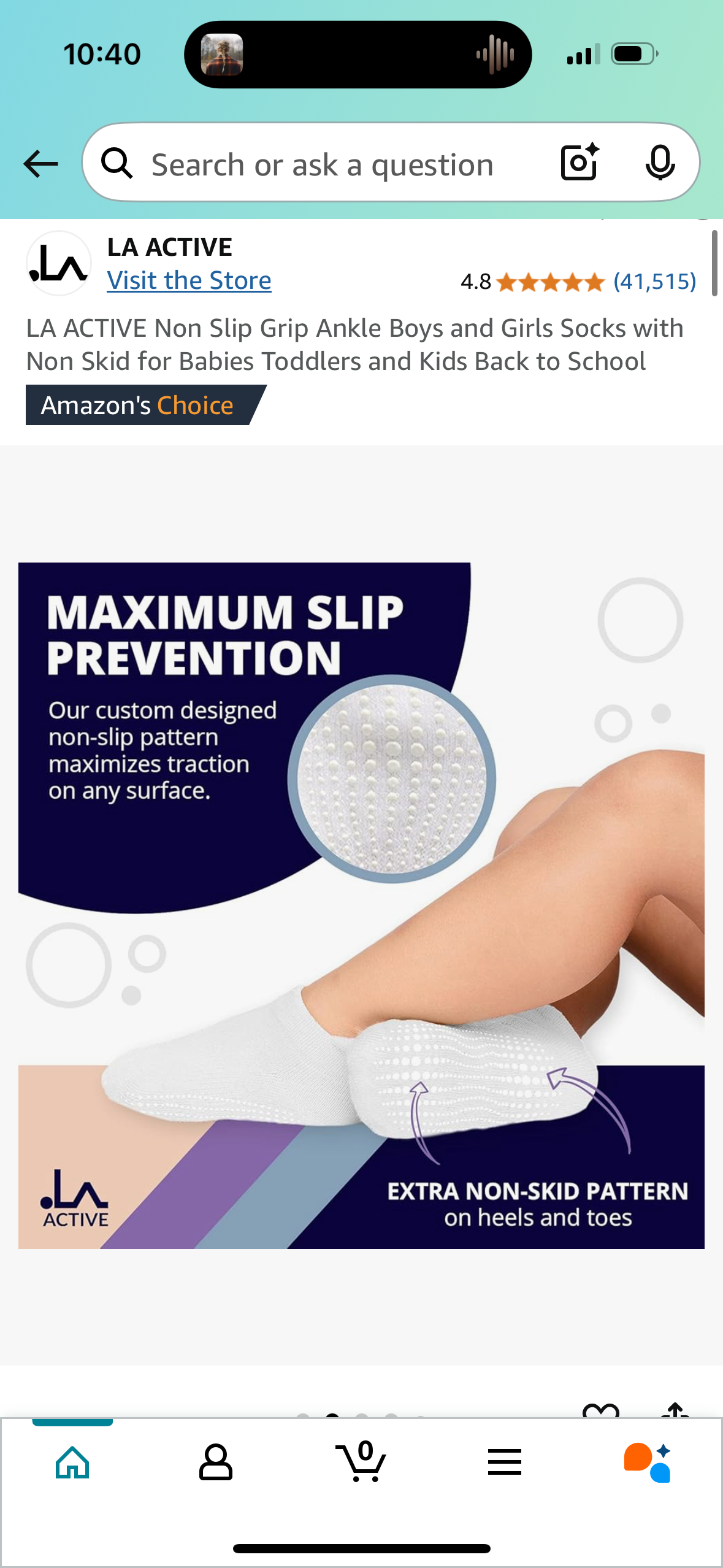 LA ACTIVE Non Slip Grip Ankle Boys and Girls Socks with Non Skid for Babies Toddlers and Kids Back to School