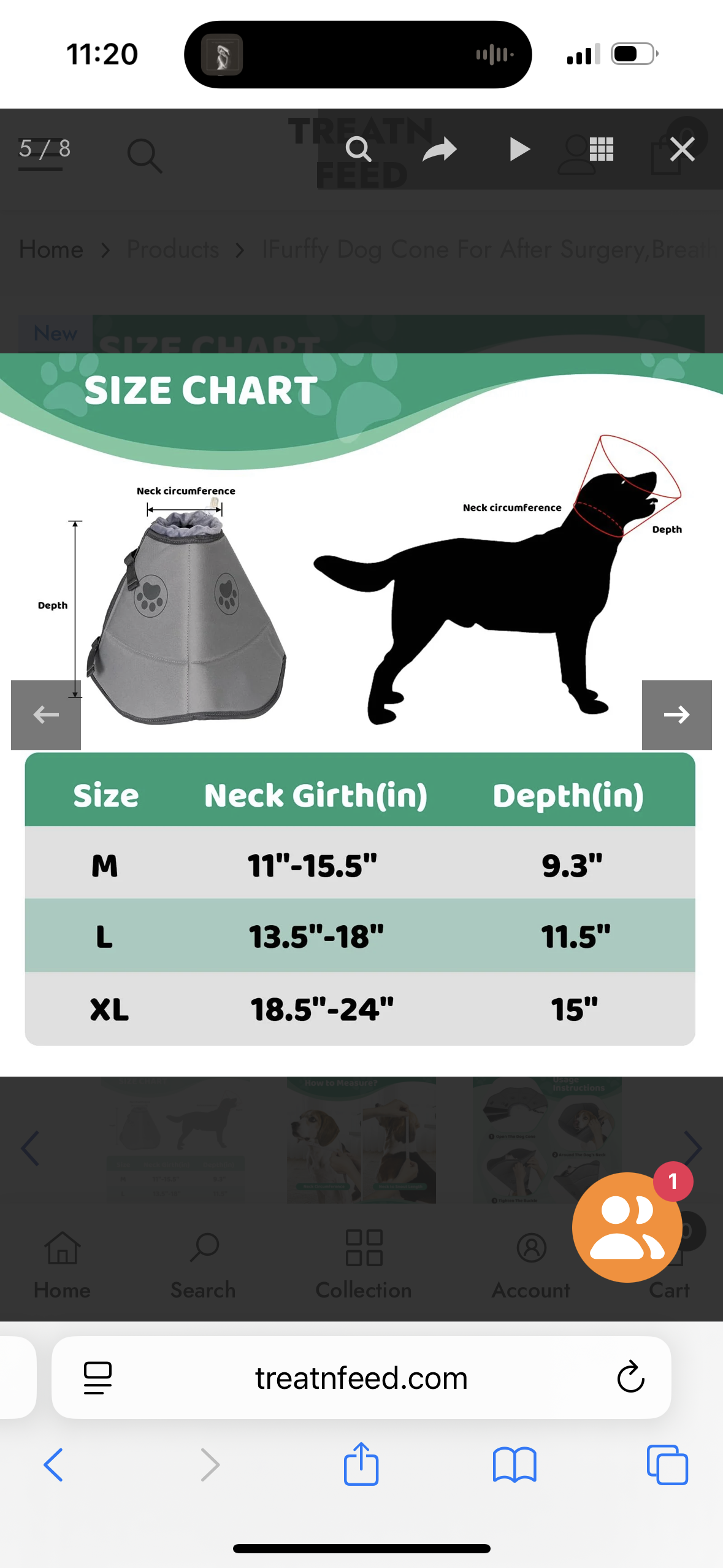 IFurffy Dog Cone For After Surgery,Breathable Soft Dog Cone For Large Medium Small Size Dog, Adjustable Drawstring And Buckle Dog Recovery Collar To Stop Licking And Scratching Wound ,L