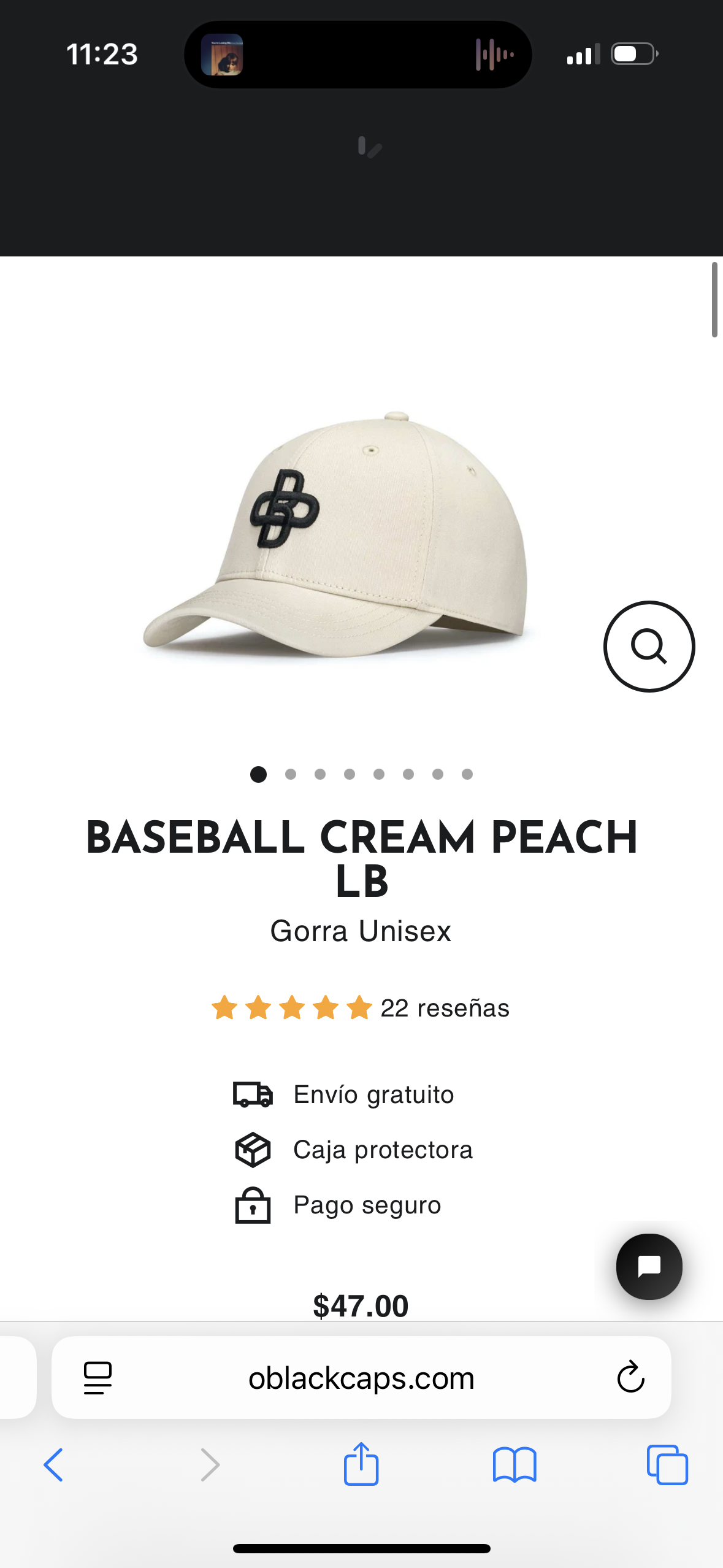 Oblack Baseball Cream Peach LB