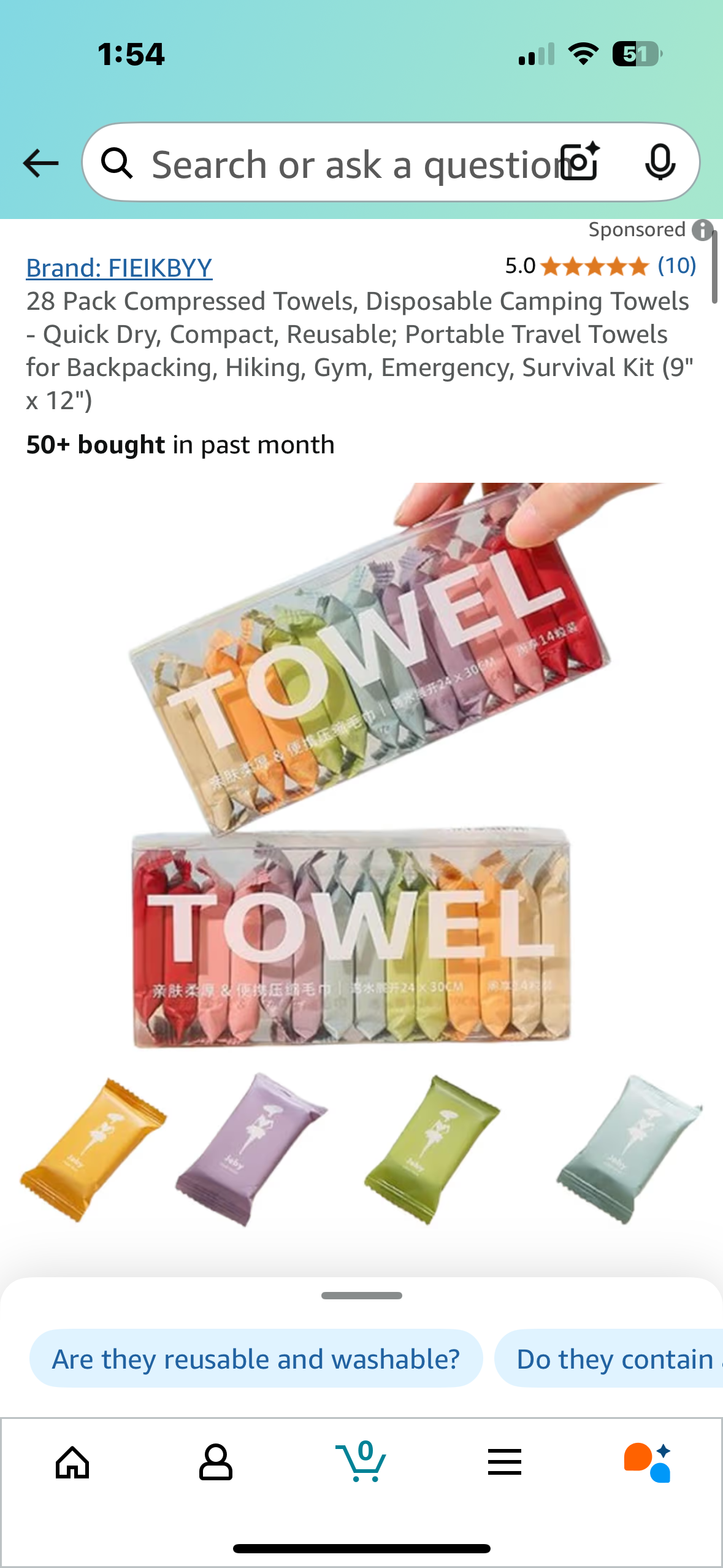 28 Pack Compressed Towels, Disposable Camping Towels - Quick Dry, Compact, Reusable; Portable Travel Towels for Backpacking, Hiking, Gym, Emergency, Survival Kit (9" x 12")