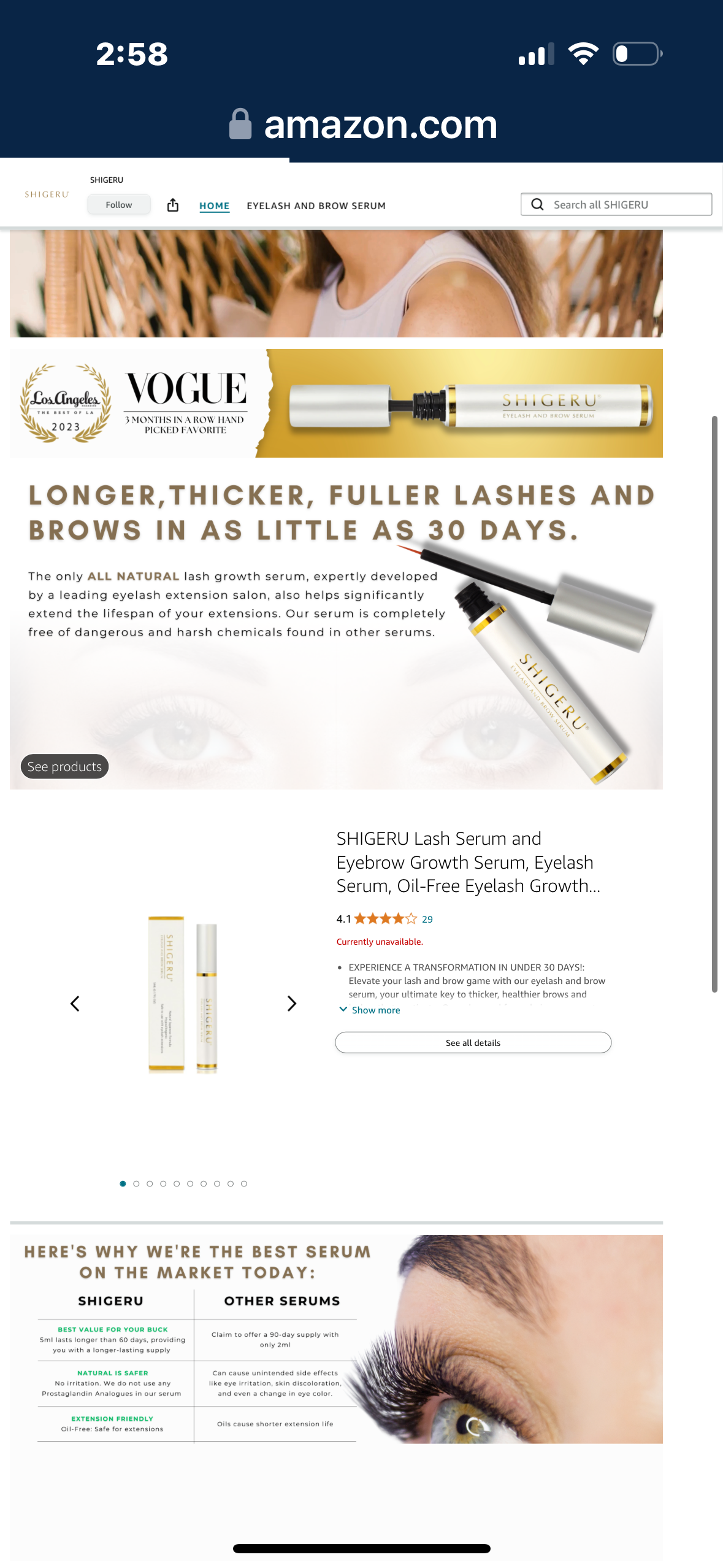 SHIGERU Lash Serum and Eyebrow Growth Serum, Eyelash Serum, Oil-Free Eyelash Growth Serum, Japanese Formula Eye Lash and Brow Growth Serum, Natural Lash Enhancing Serum - 5ml