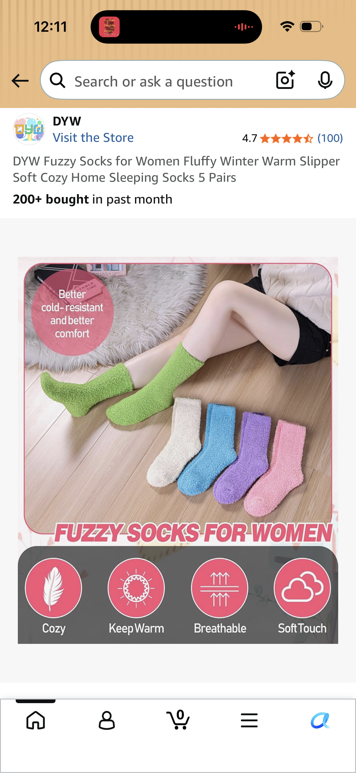 DYW Fuzzy Socks for Women Fluffy Winter Warm Slipper Soft Cozy Home Sleeping Socks 5 Pairs