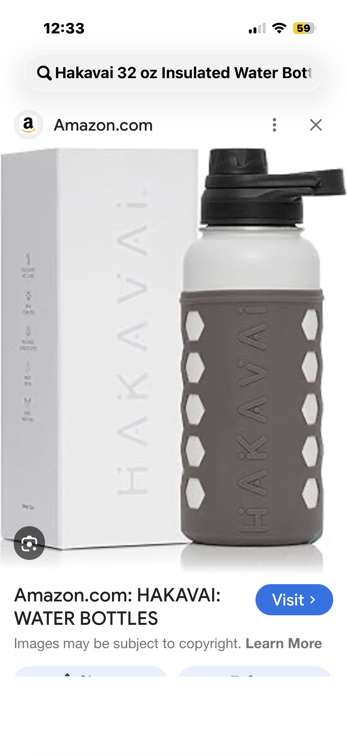 Hakavai 32 oz Insulated Water Bottle with Sleeve, Stainless Steel Water Bottles with Spout Lid, Sweat-Proof, Cold 24Hrs, Reusable, Large Metal Water Bottle