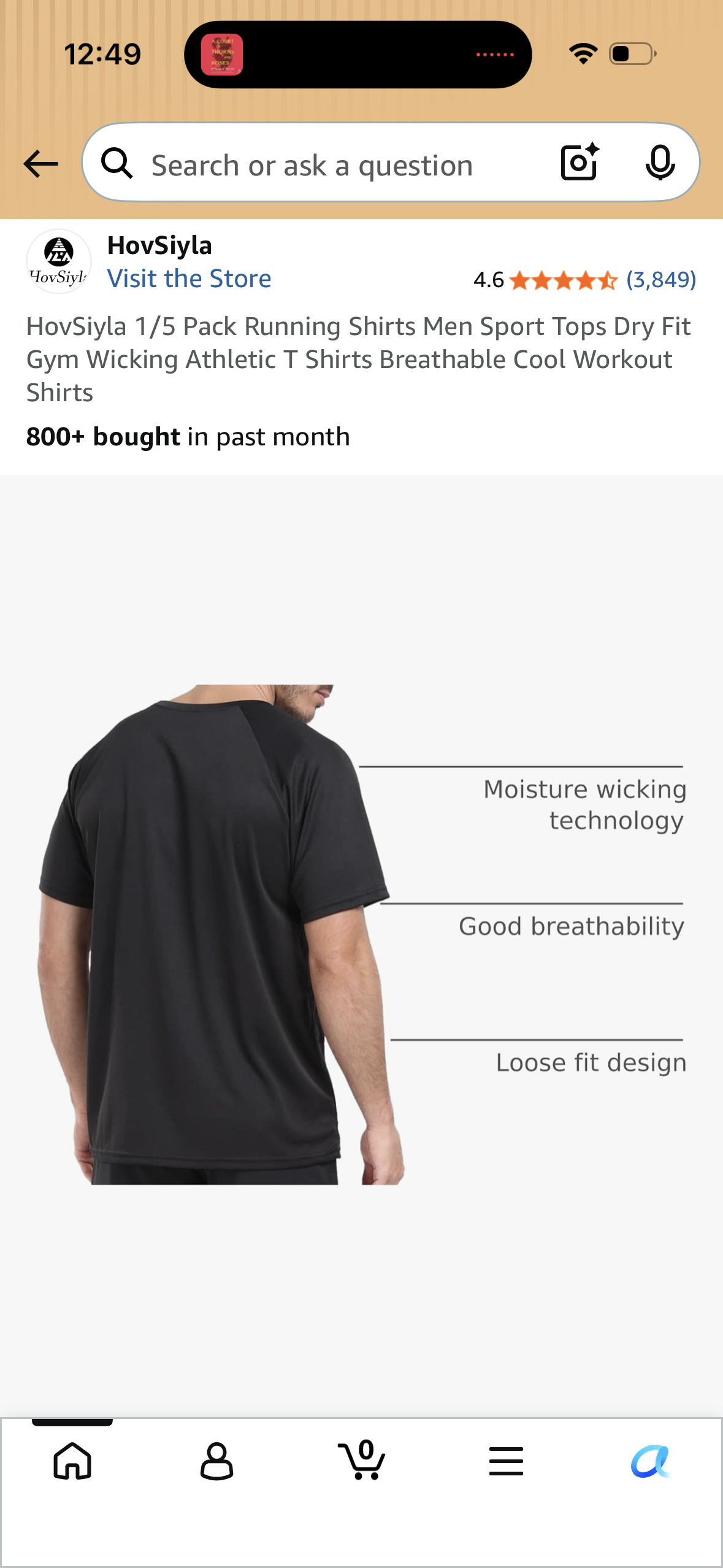 HovSiyla 1/5 Pack Running Shirts Men Sport Tops Dry Fit Gym Wicking Athletic T Shirts Breathable Cool Workout Shirts