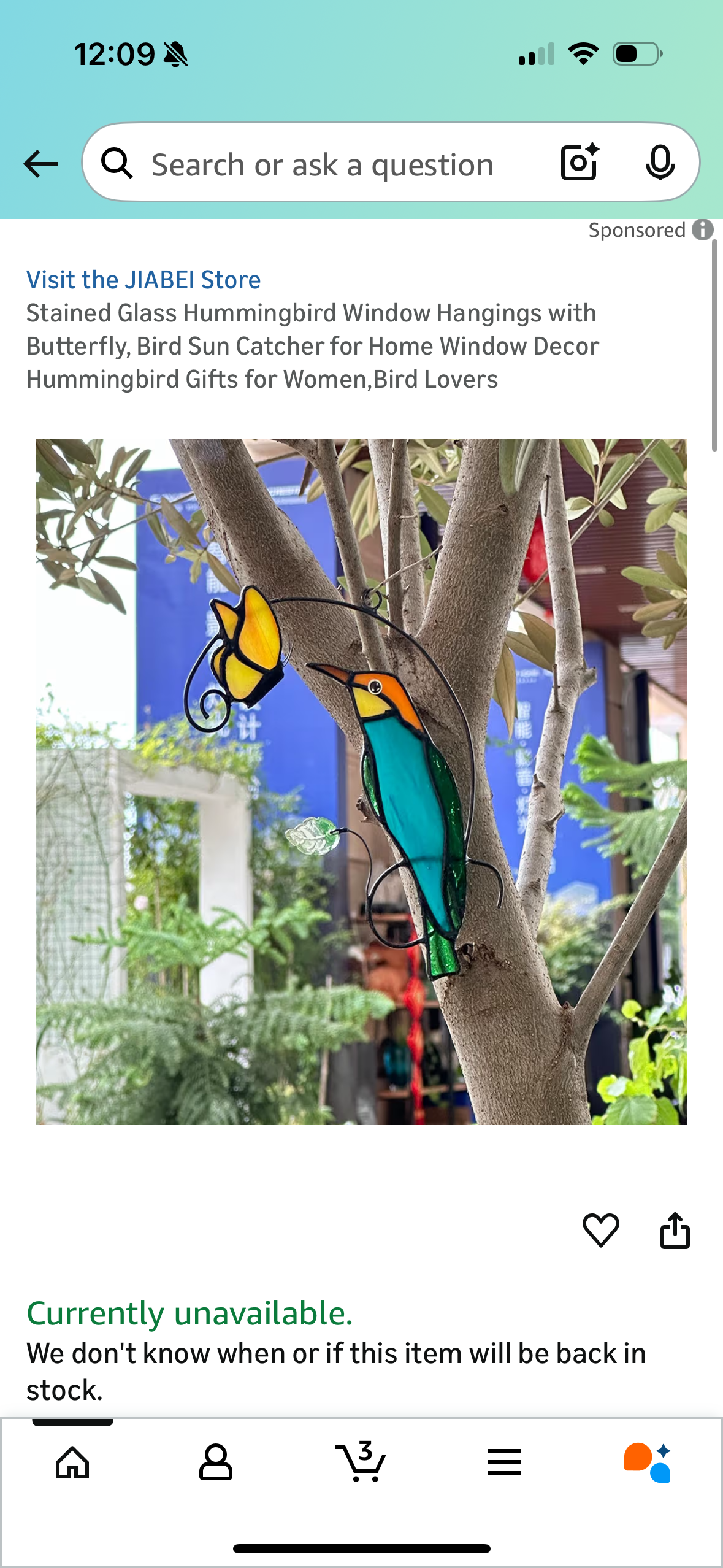 Stained Glass Hummingbird Window Hangings with Butterfly, Bird Sun Catcher for Home Window Decor Hummingbird Gifts for Women,Bird Lovers