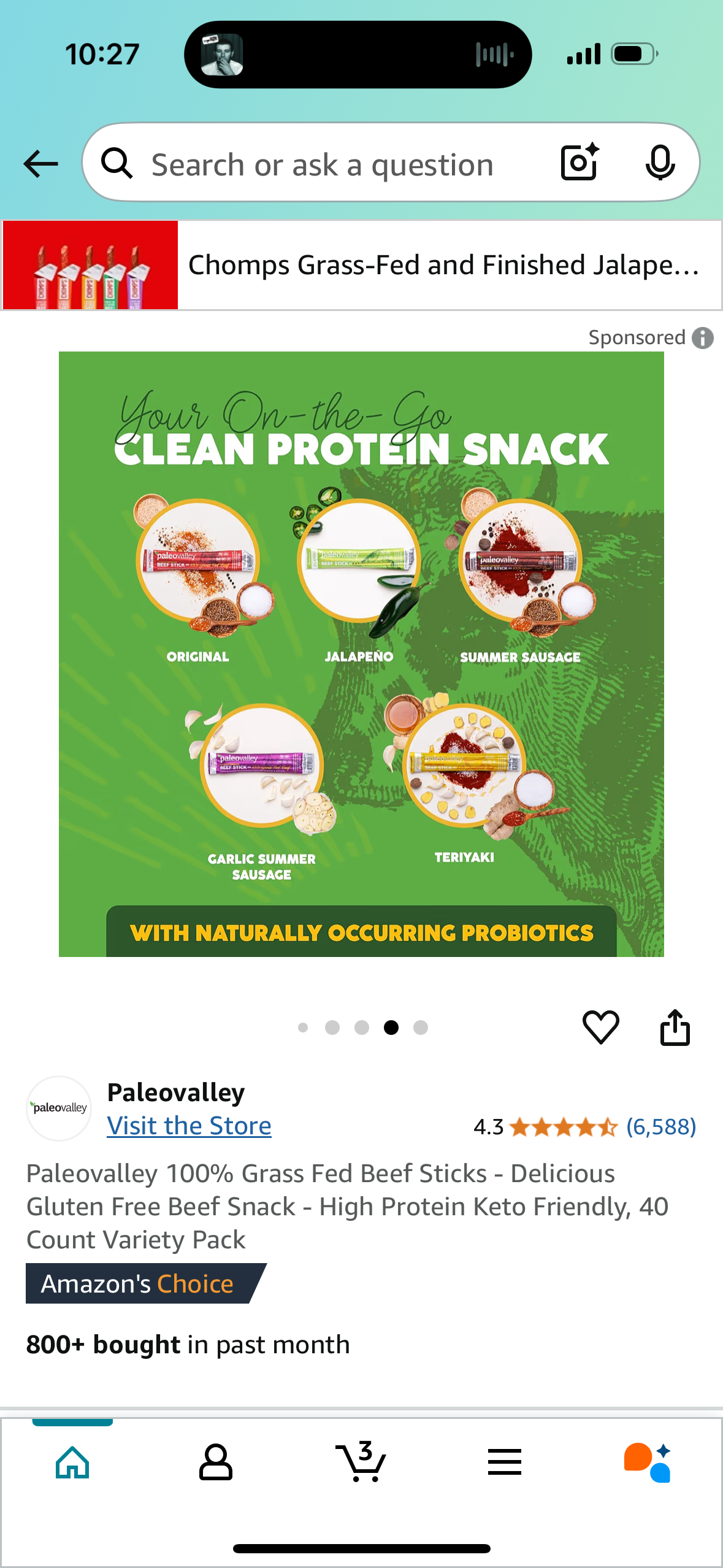 Paleovalley 100% Grass Fed Beef Sticks - Delicious Gluten Free Beef Snack - High Protein Keto Friendly, 40 Count Variety Pack