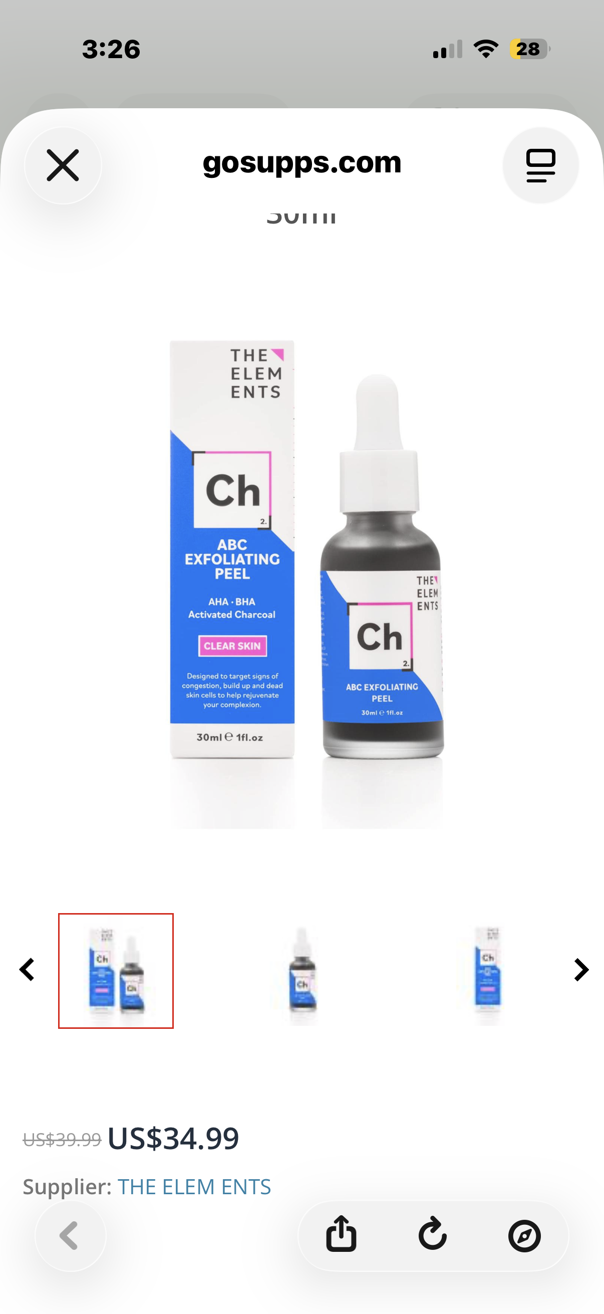 The Elements ABC Exfoliating Peel 30ml