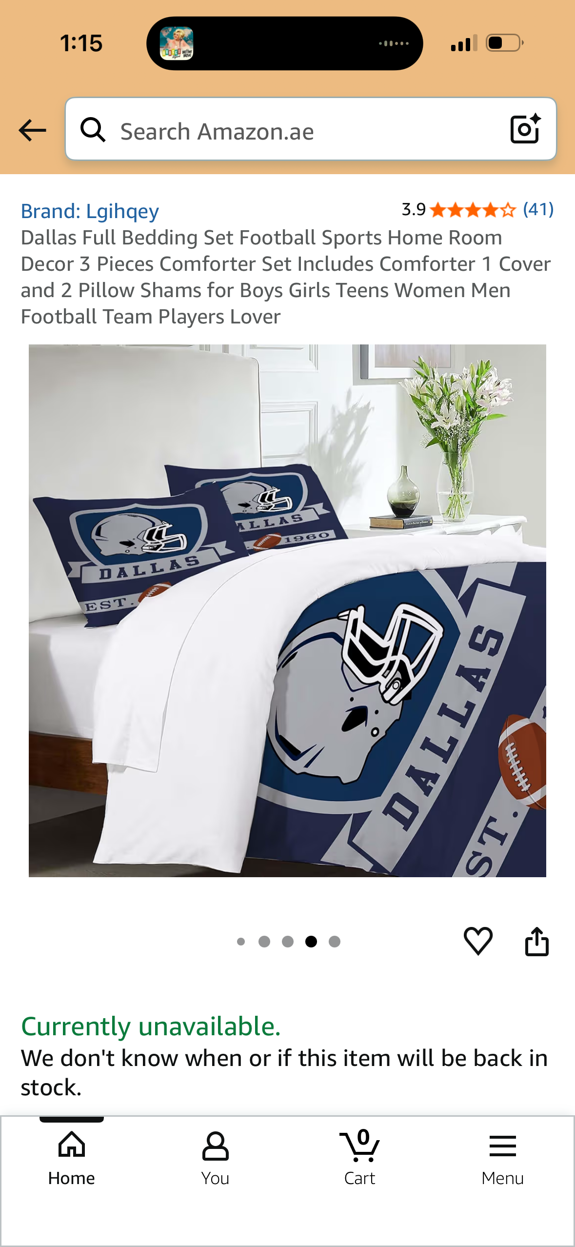 Dallas Full Bedding Set Football Sports Home Room Decor 3 Pieces Comforter Set Includes Comforter 1 Cover and 2 Pillow Shams for Boys Girls Teens Women Men Football Team Players Lover (Size King)