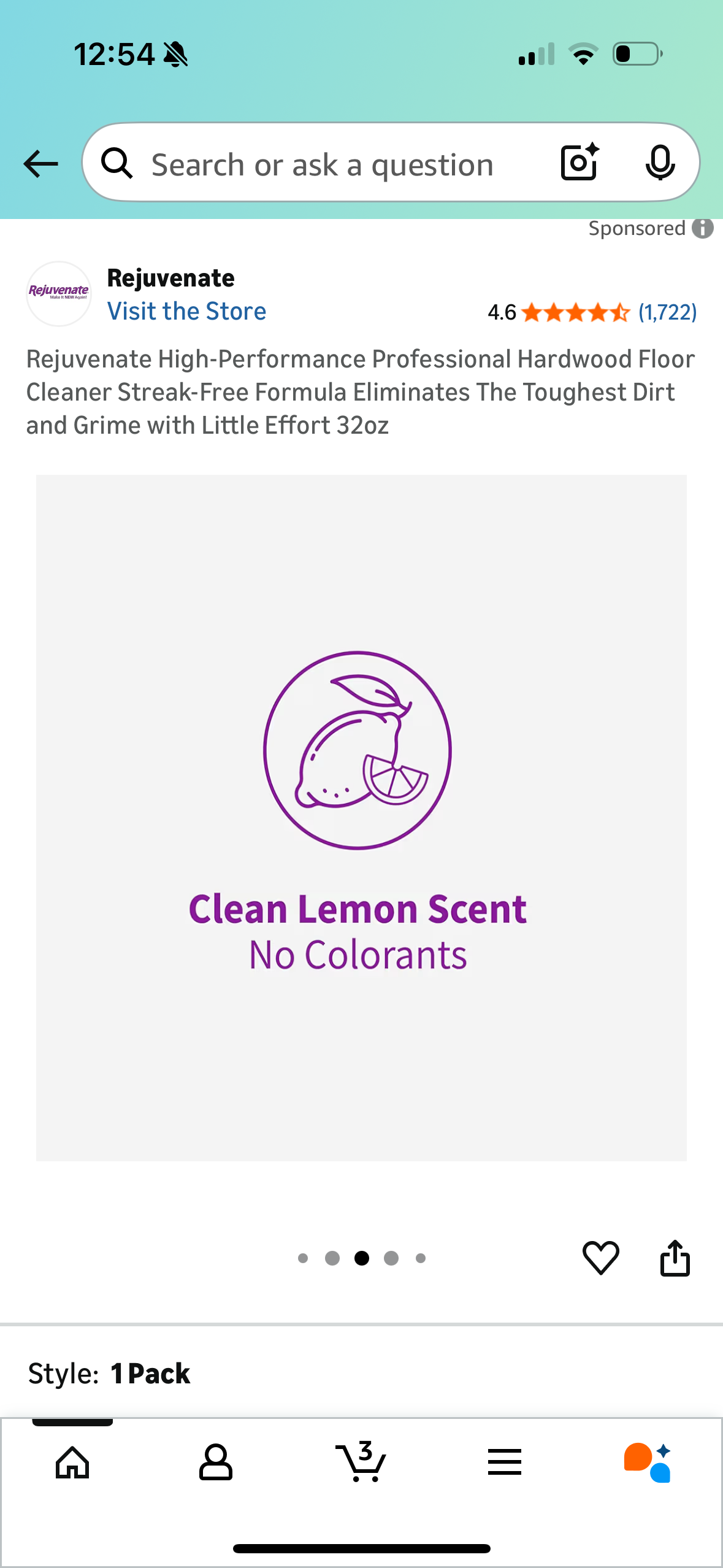 Rejuvenate High-Performance Professional Hardwood Floor Cleaner Streak-Free Formula Eliminates The Toughest Dirt and Grime with Little Effort 32oz