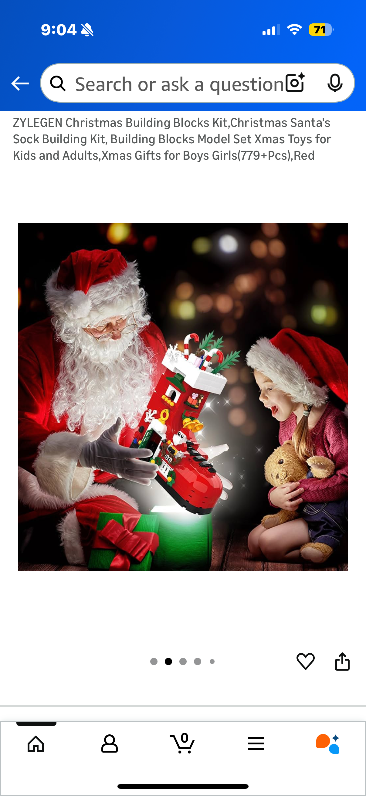 Christmas Building Blocks Kit,Christmas Santa's Sock Building Kit, Building Blocks Model Set Xmas Toys for Kids and Adults,Xmas Gifts for Boys Girls(779+Pcs),Red