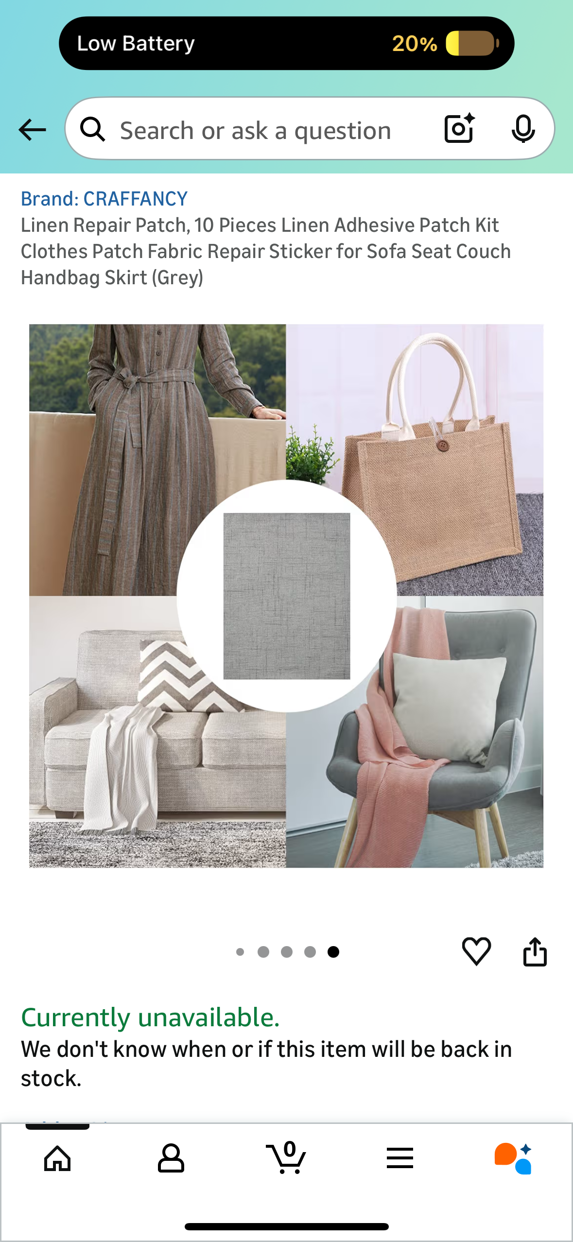 Linen Repair Patch, 10 Pieces Linen Adhesive Patch Kit Clothes Patch Fabric Repair Sticker for Sofa Seat Couch Handbag Skirt (Grey)