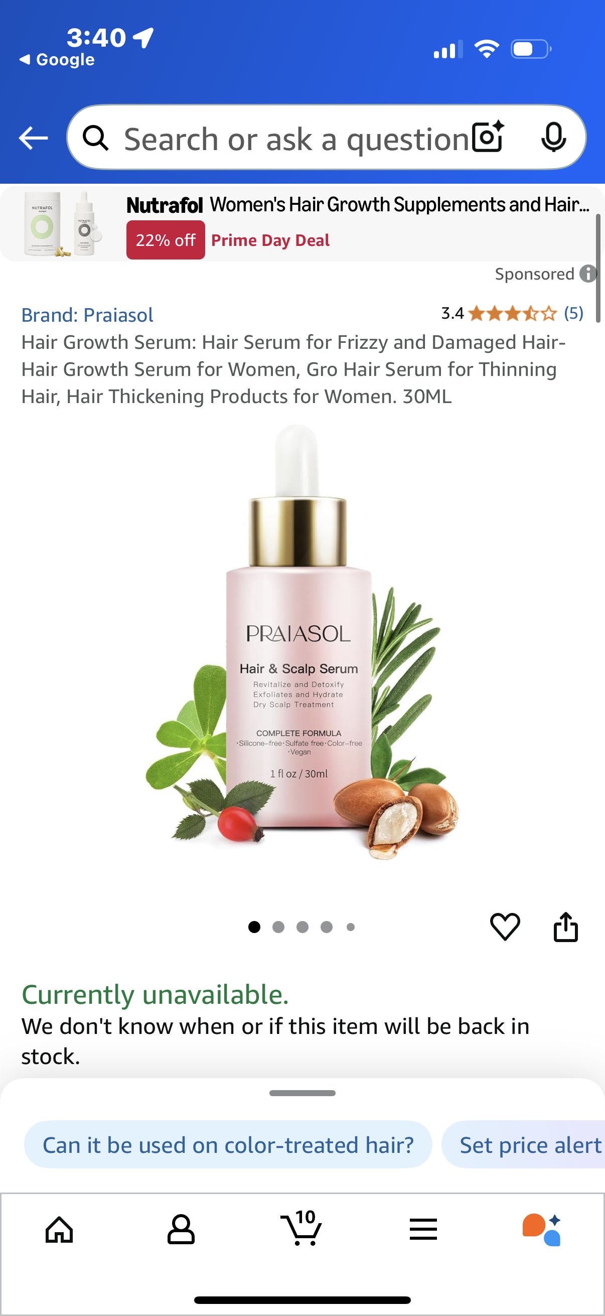 Hair Growth Serum: Hair Serum for Frizzy and Damaged Hair-Hair Growth Serum for Women, Gro Hair Serum for Thinning Hair, Hair Thickening Products for Women. 30ML