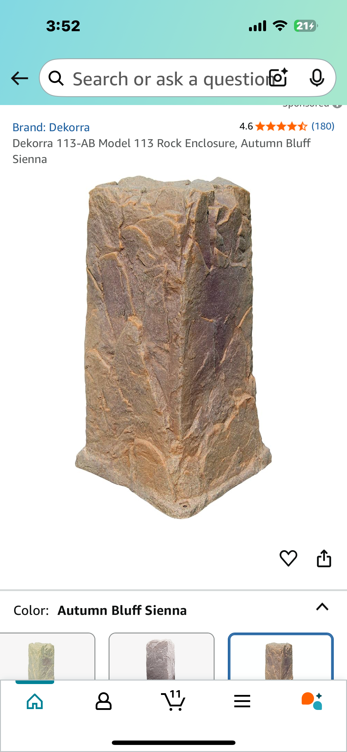Natural Sandstone Appearance Utility Cover – Lightweight – Easy to Install Tall Monolith Landscape Rock (R594)